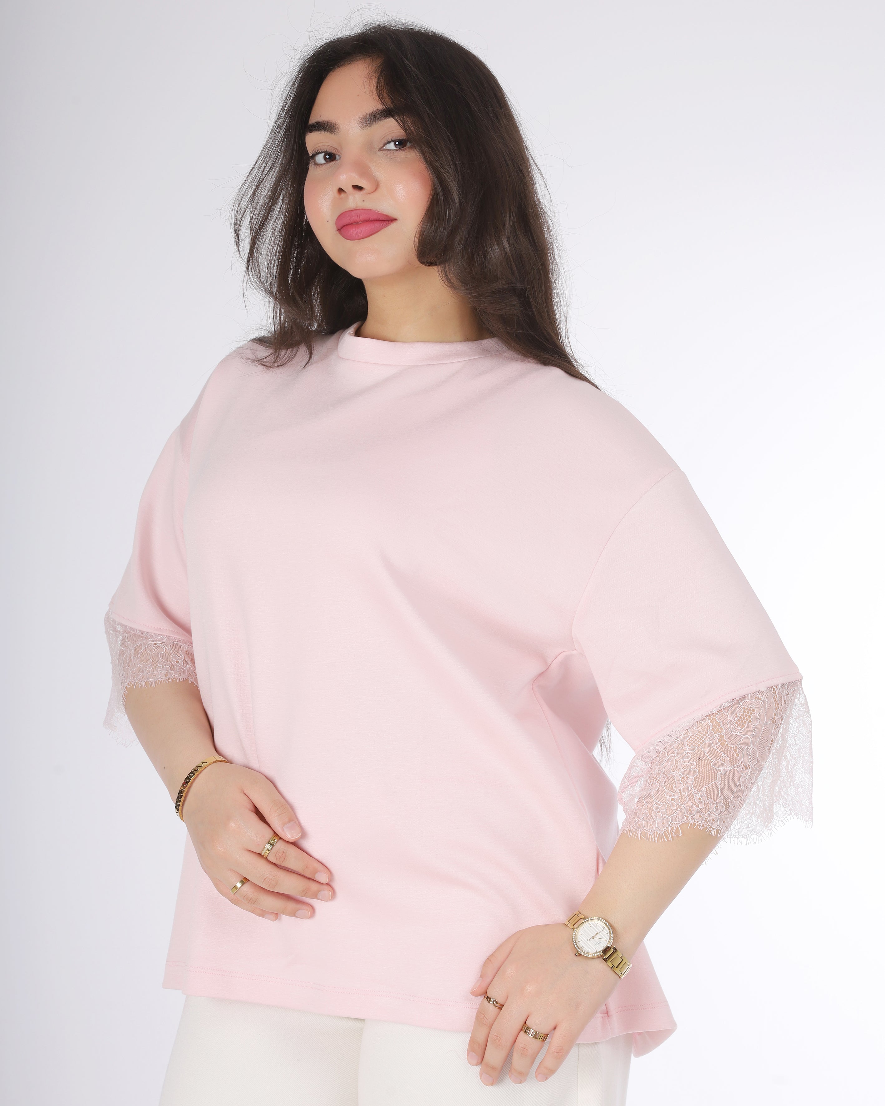 Lace Detail T-Shirt 207433026