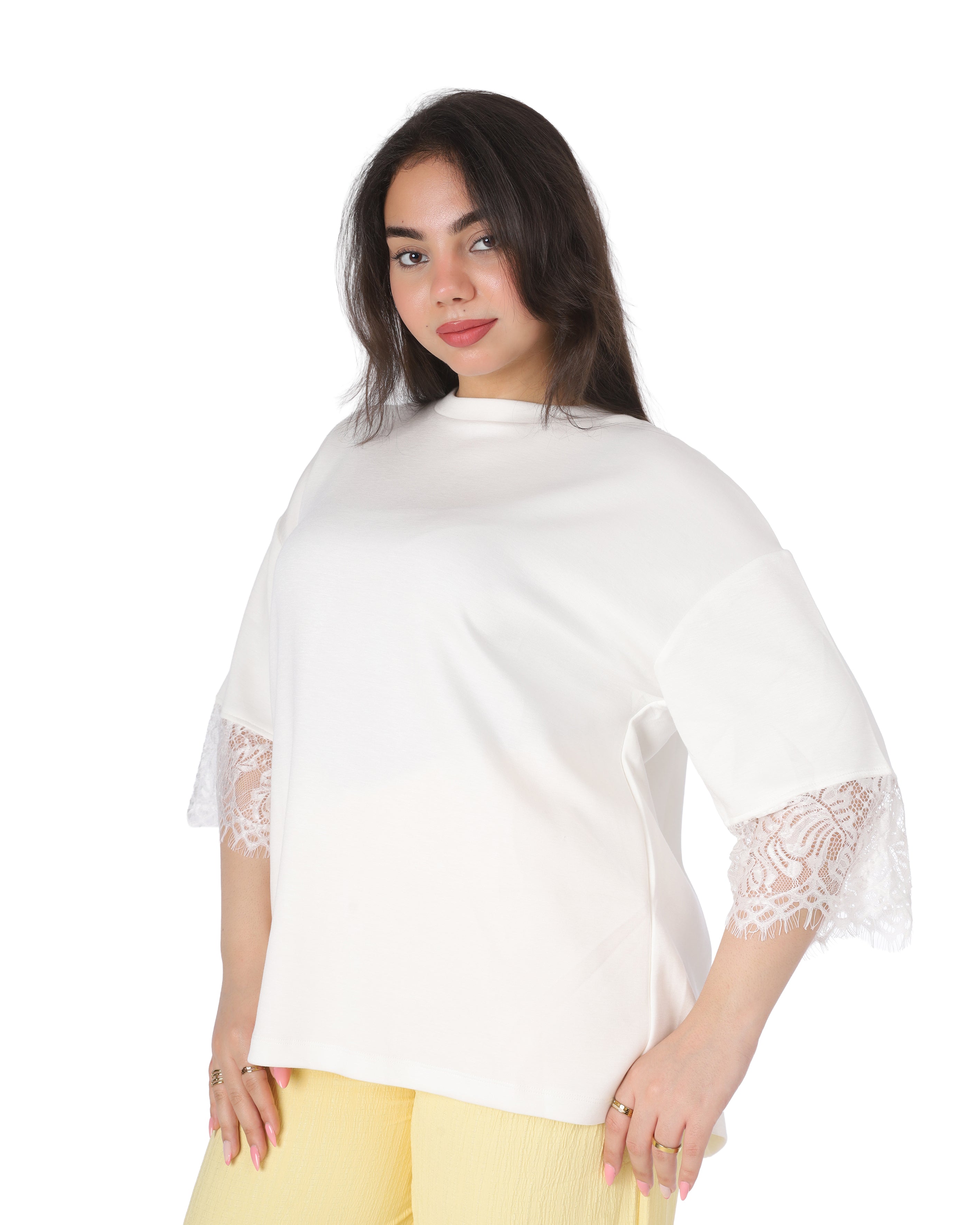 Lace Detail T-Shirt 207433026