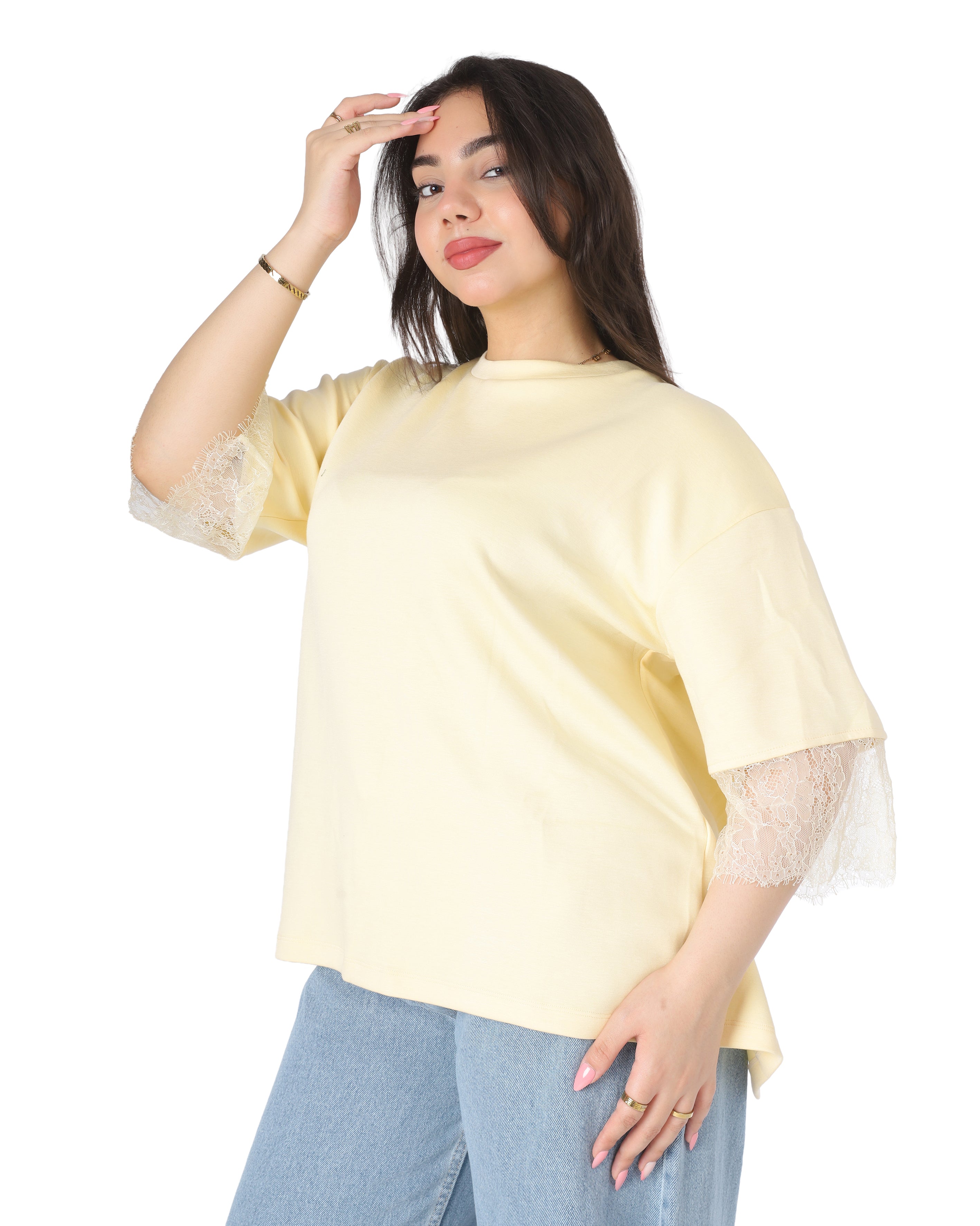 Lace Detail T-Shirt 207433026