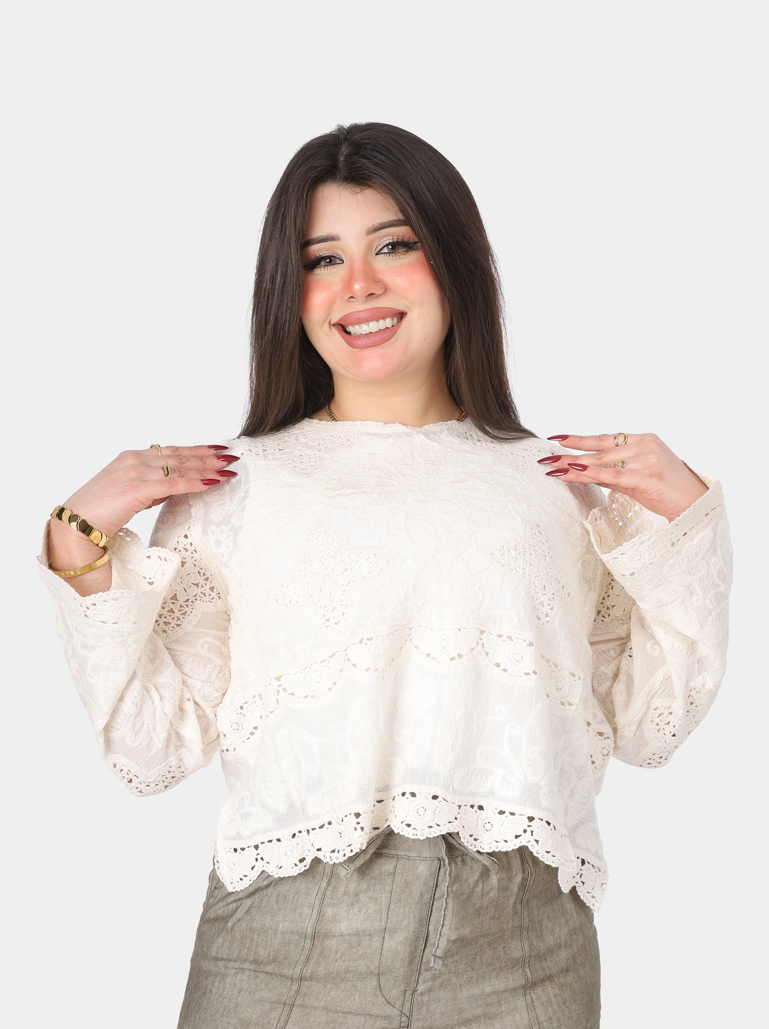 Elegant Lace Blouse 2074871