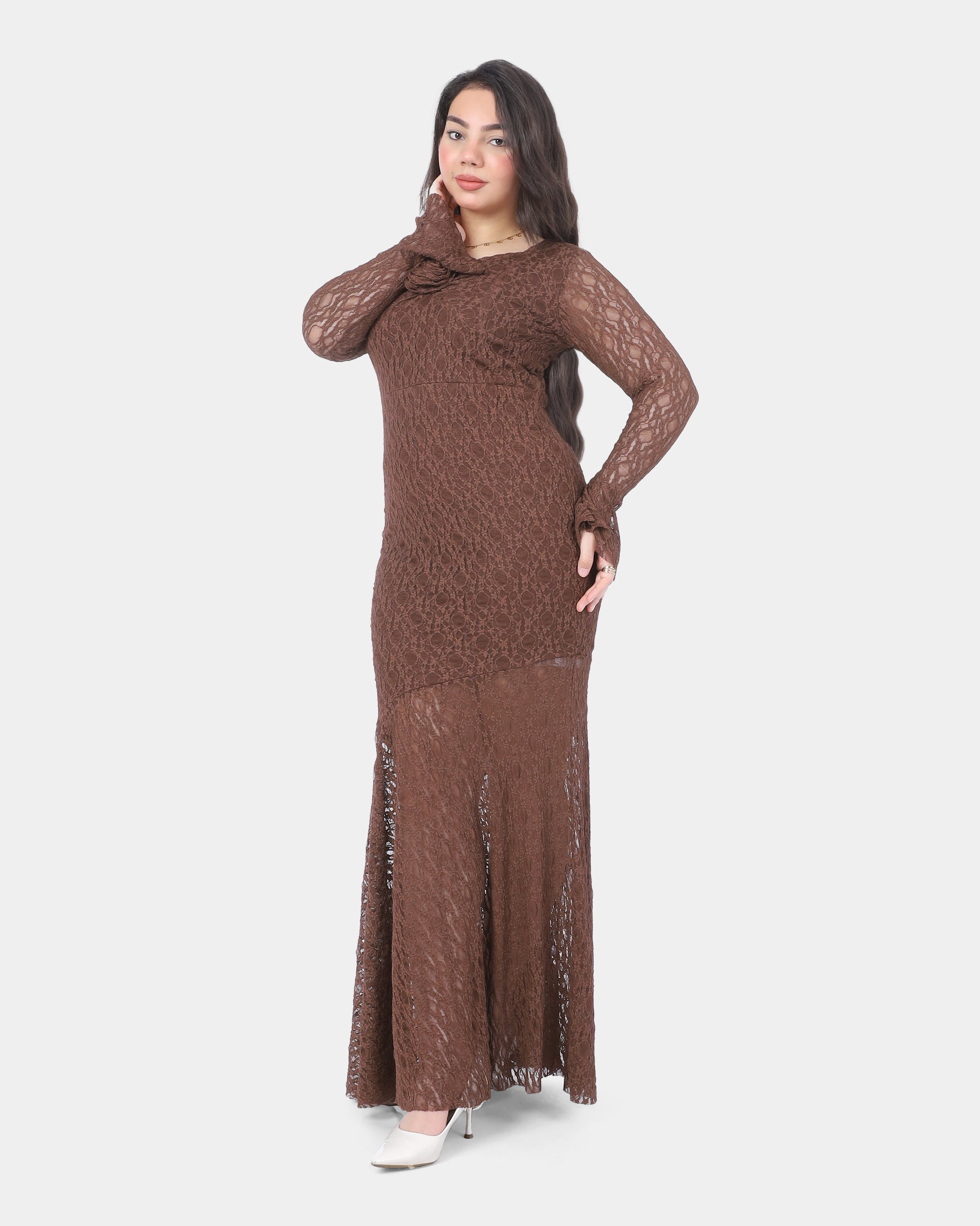 Lace Dress with Square Neck 20763105