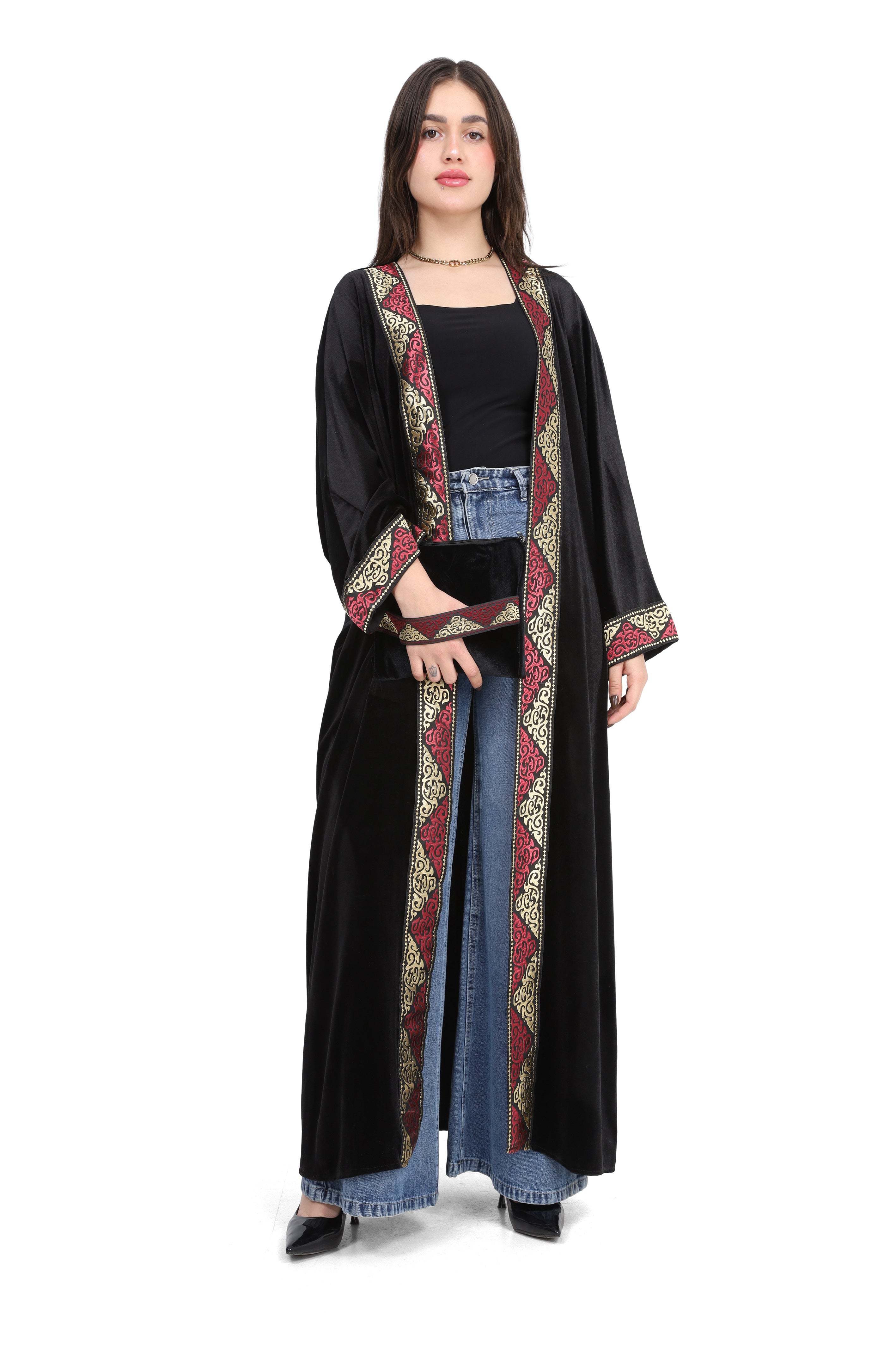 Velvet Embroidered Cardigan 17195002