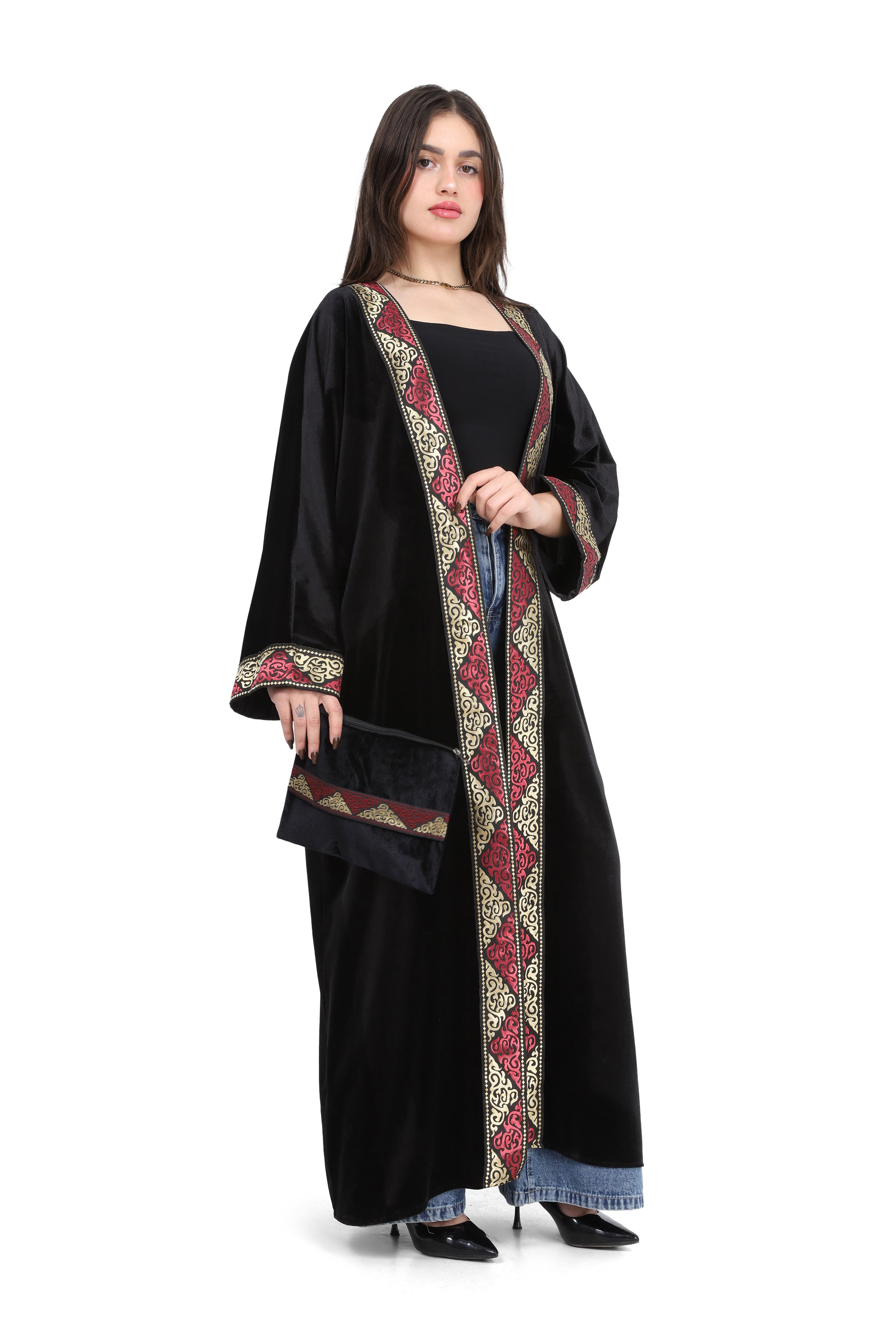 Velvet Embroidered Cardigan 20765002