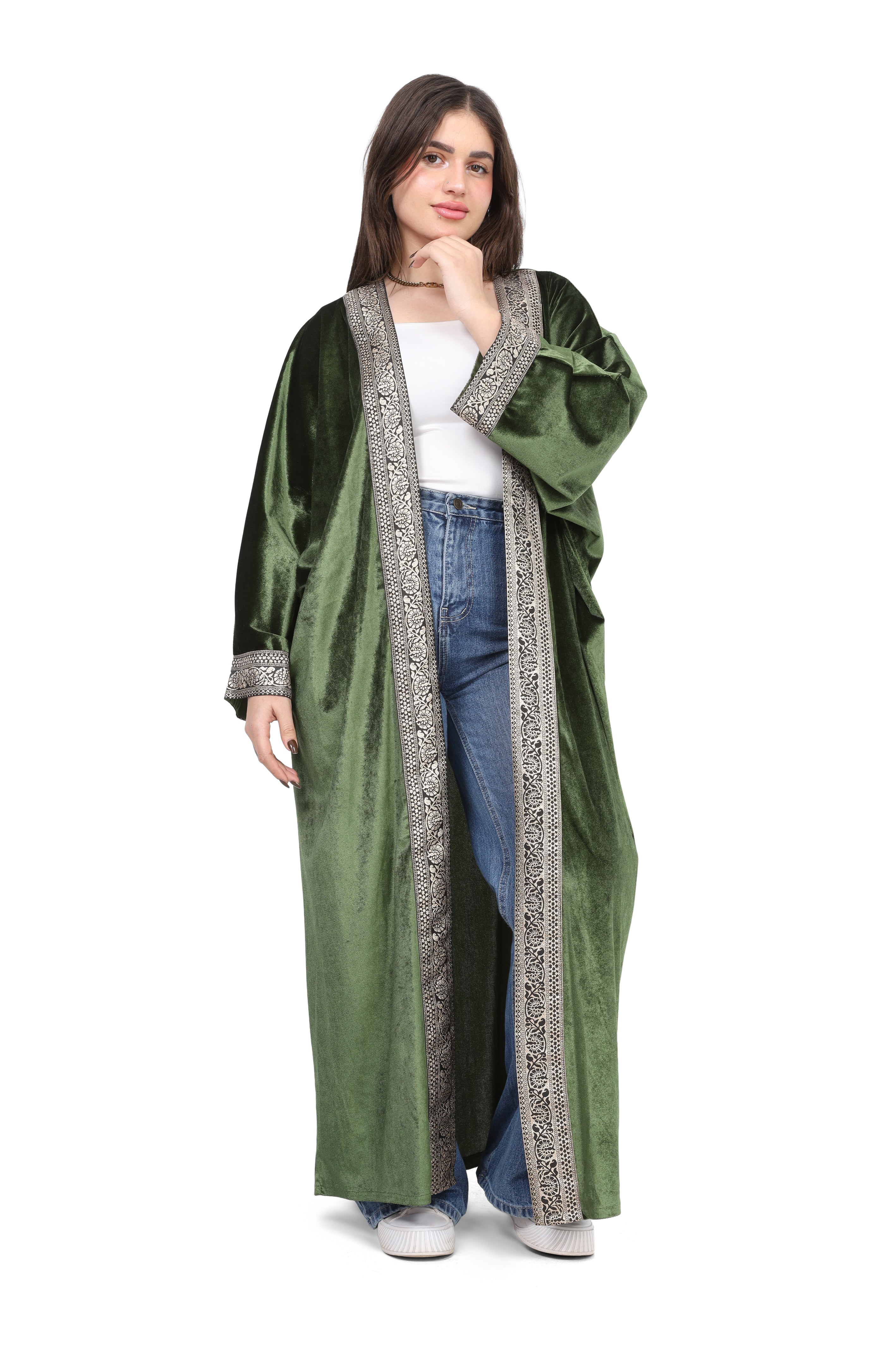 Velvet Embroidered Cardigan 20765003