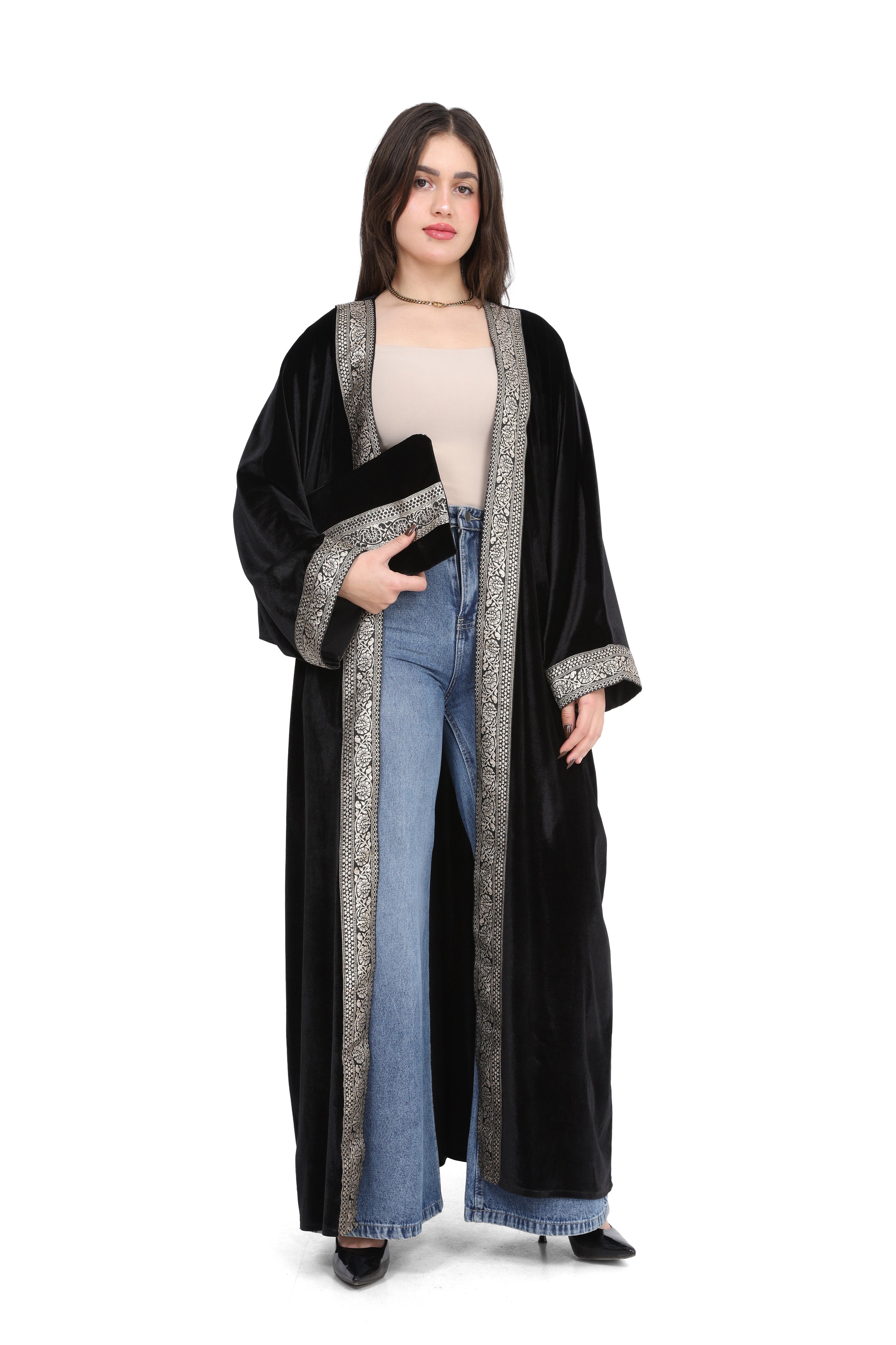 Velvet Embroidered Cardigan 20765003