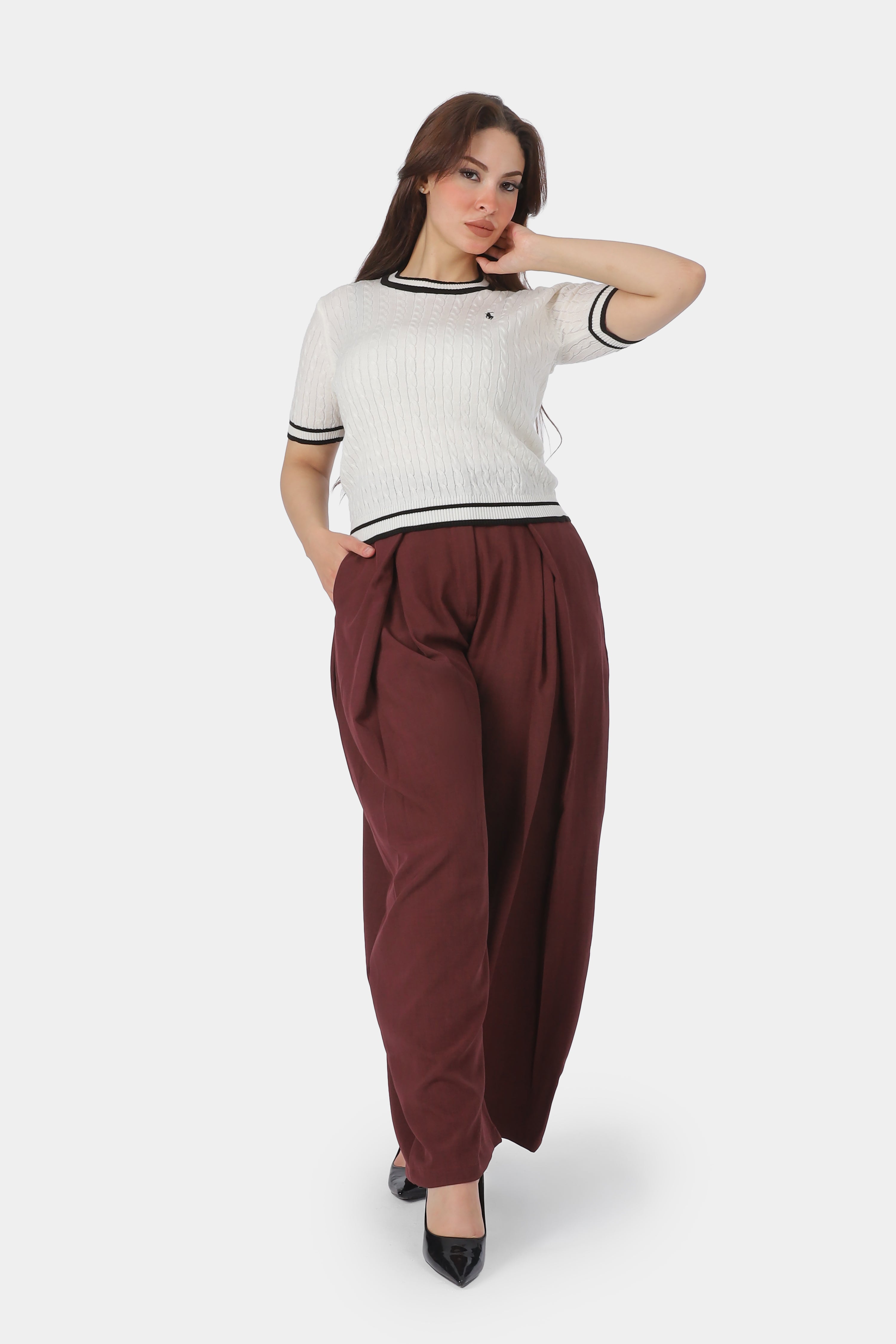Layered Flowy Formal Pants 1013236