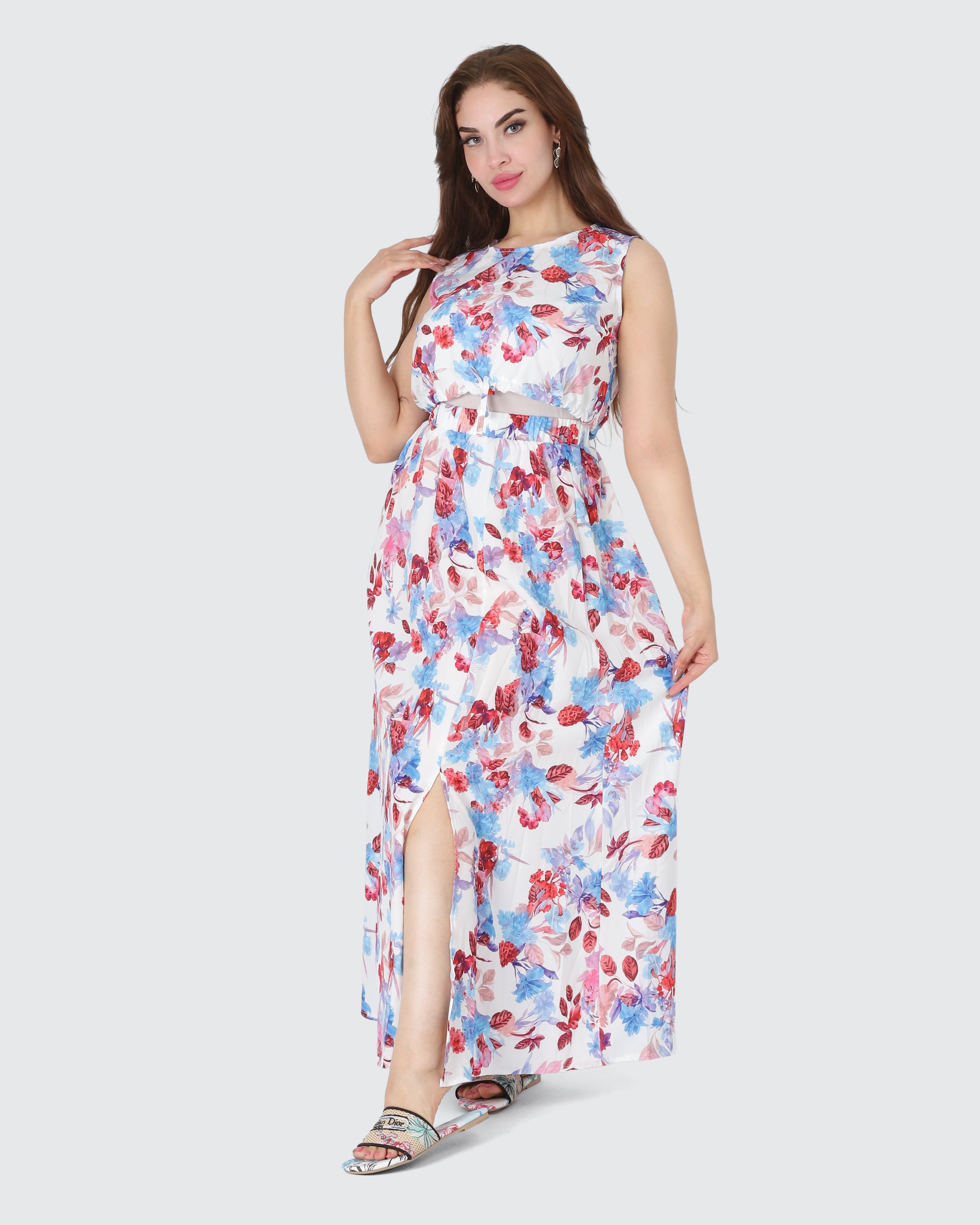 Sleeveless Blouse & Skirt Set 20769106