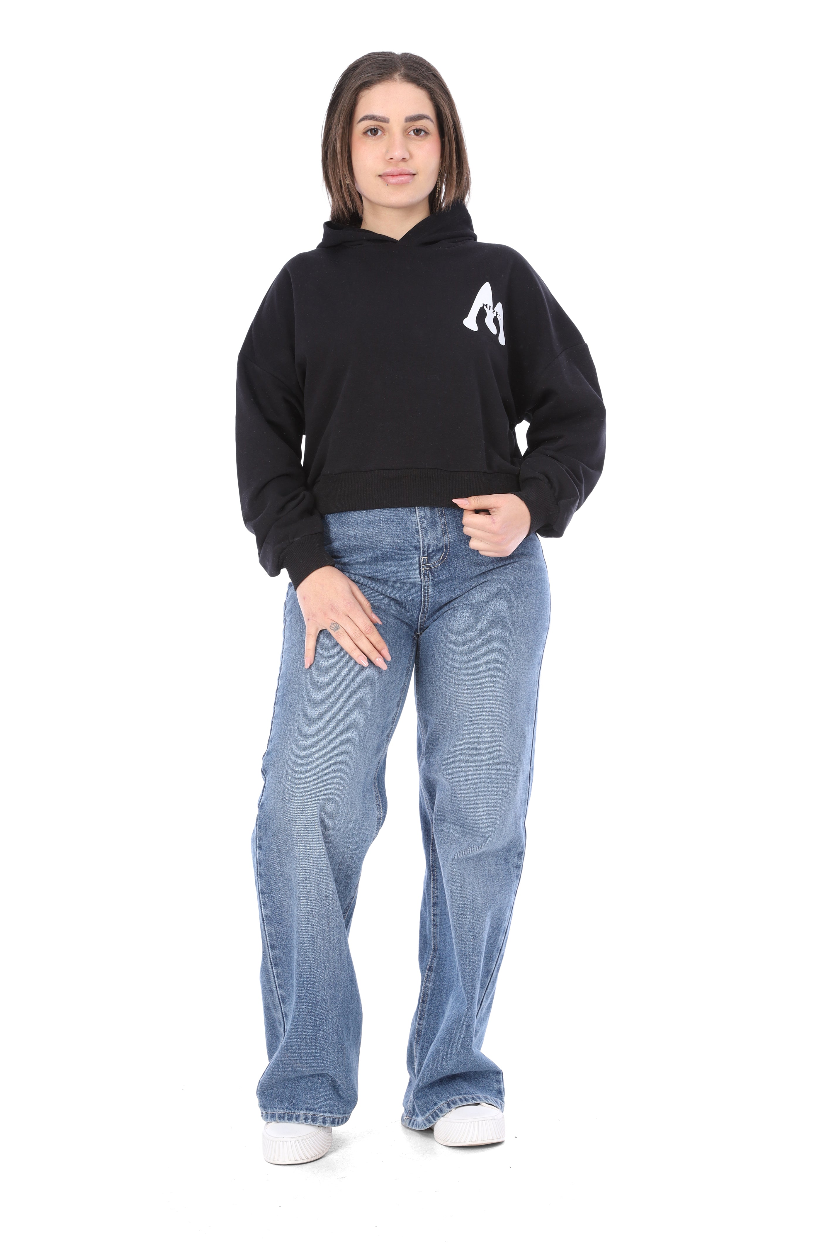 Cropped Hoodie with Hood 2079522