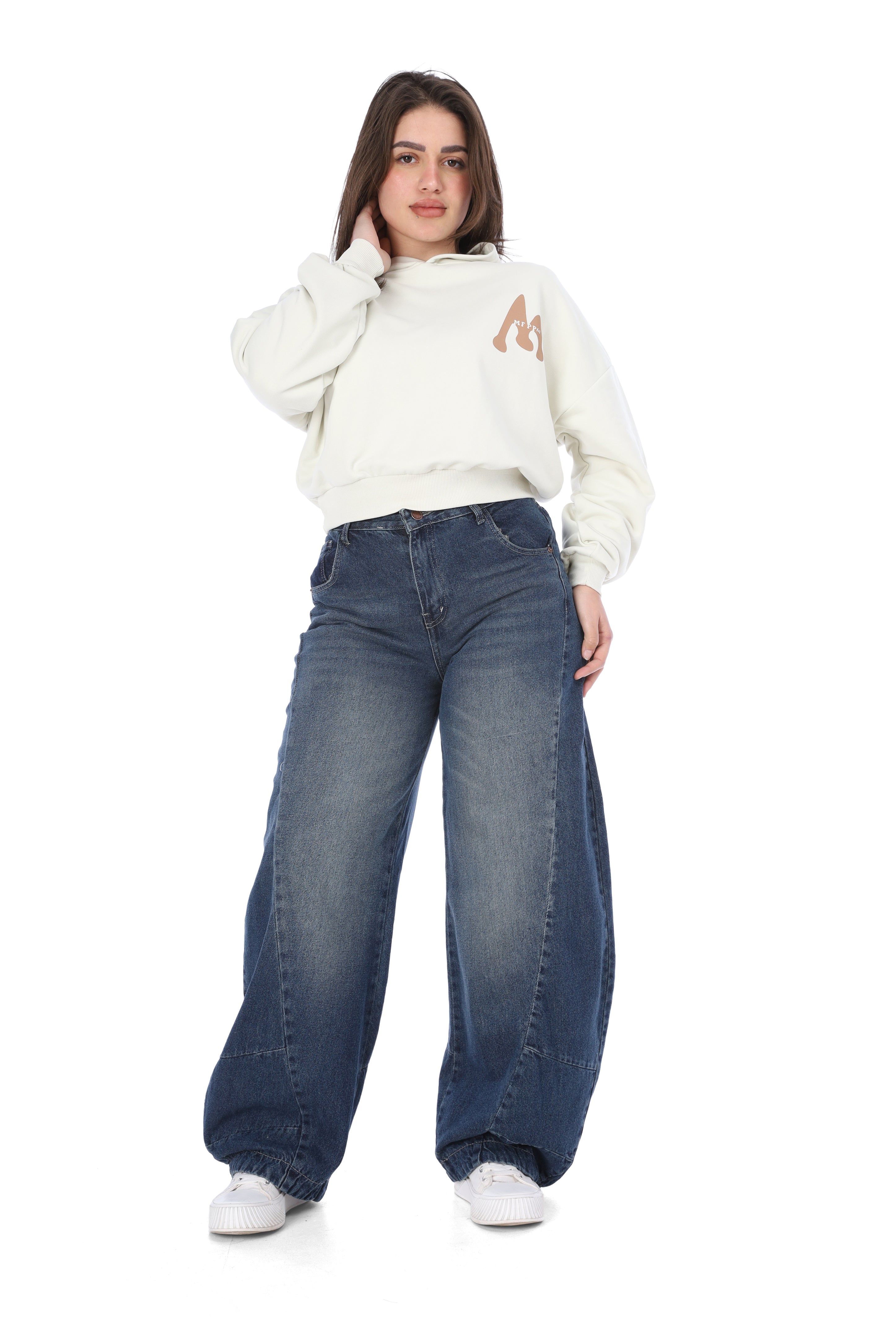 Cropped Hoodie with Hood 2079522