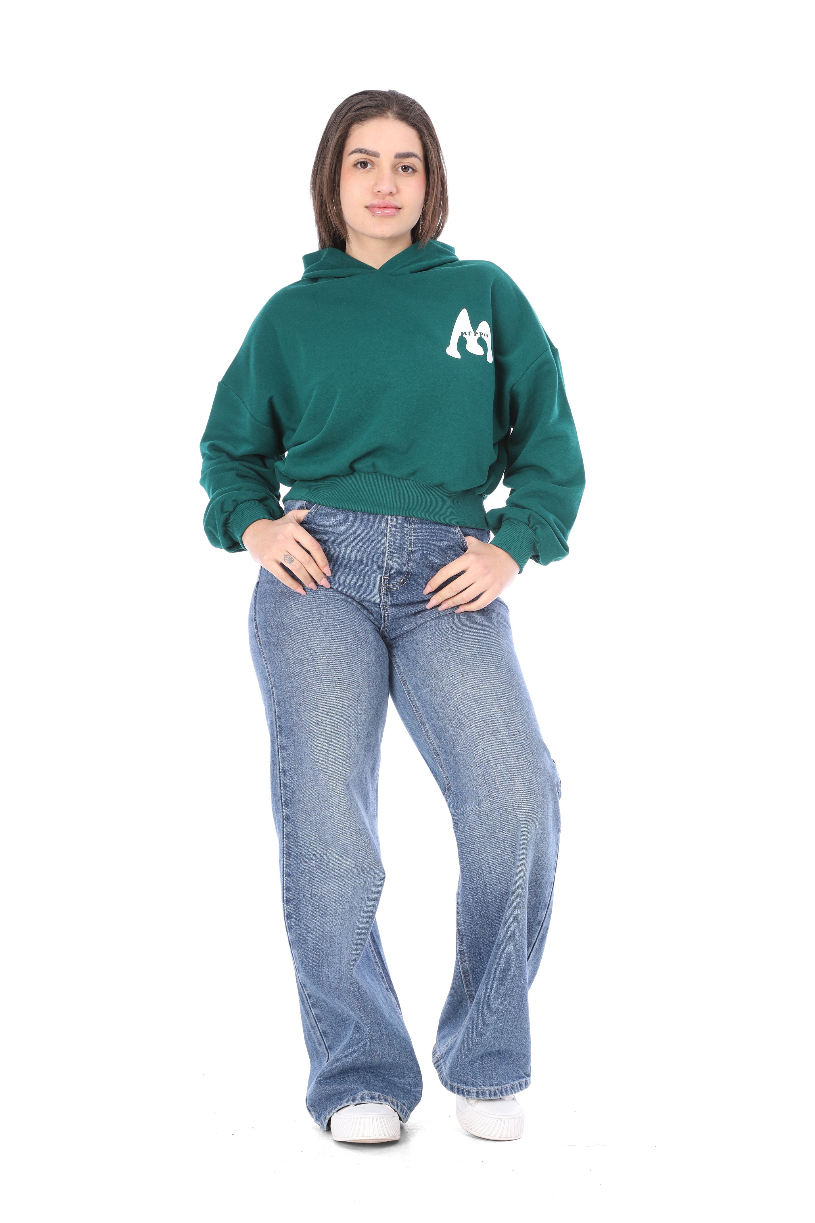 Cropped Hoodie with Hood 2079522