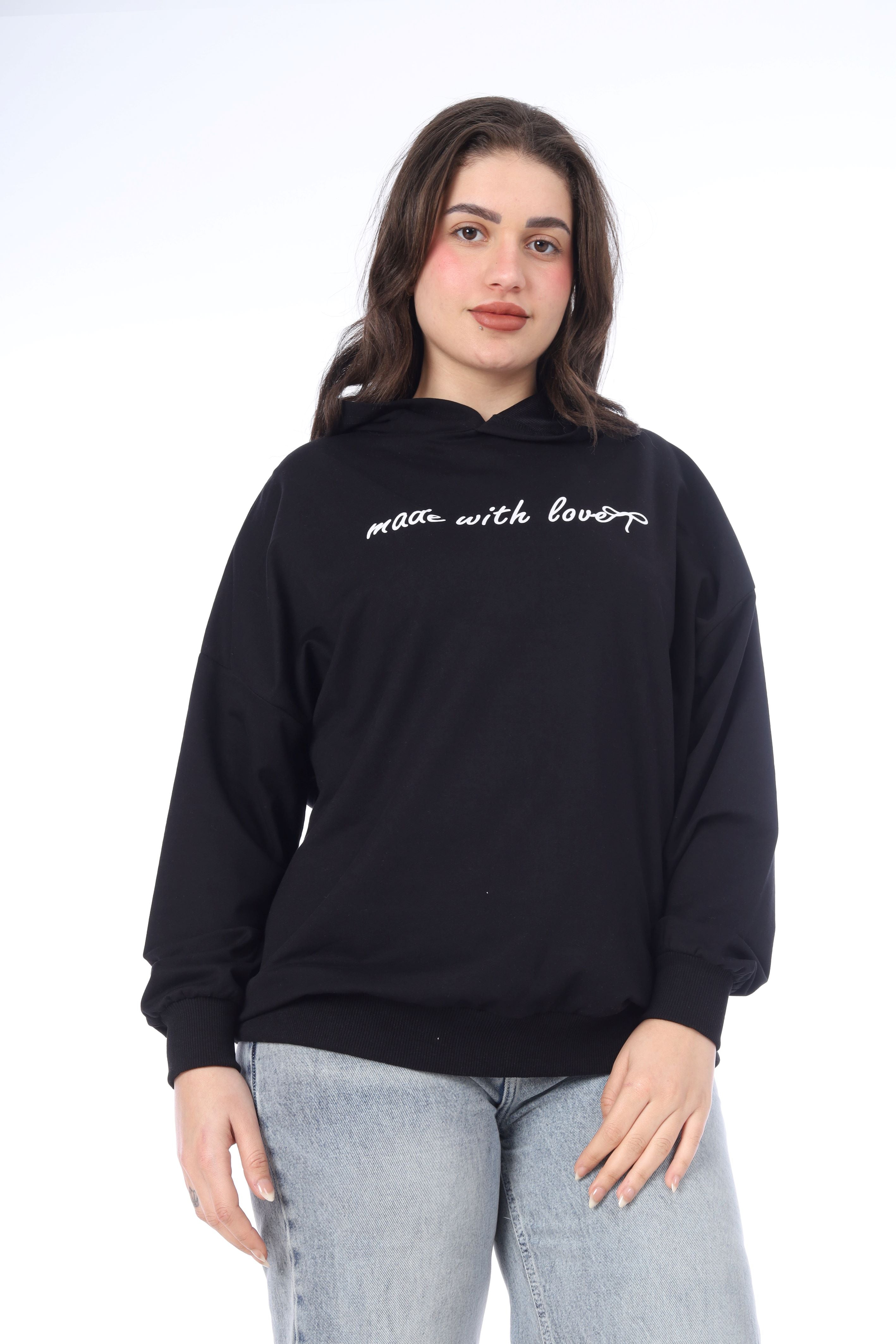Hooded Sweatshirt with Back Graphic Print 2079542