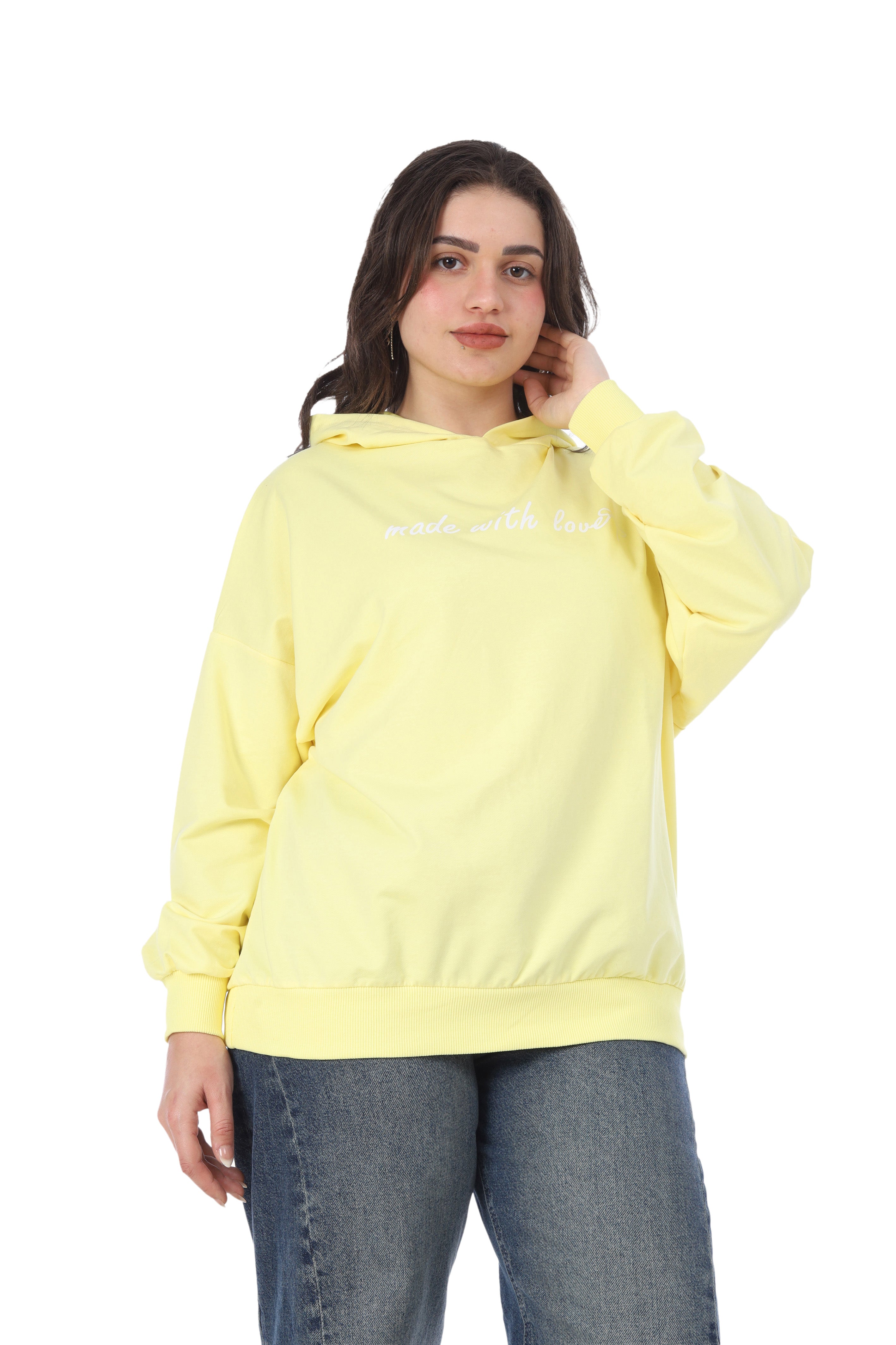 Hooded Sweatshirt with Back Graphic Print 2079542