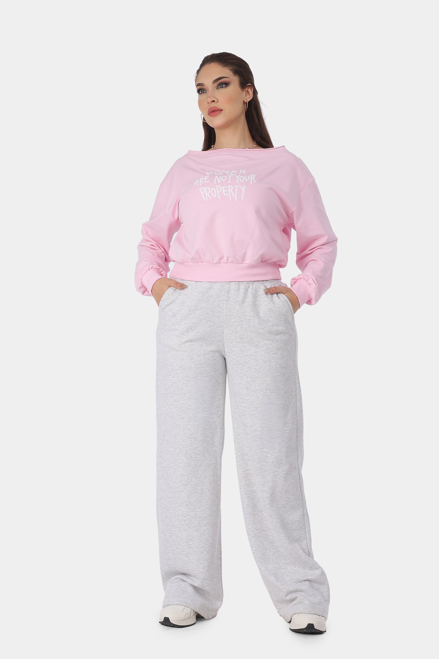 High-Waisted Wide-Leg Sweatpants 2079100