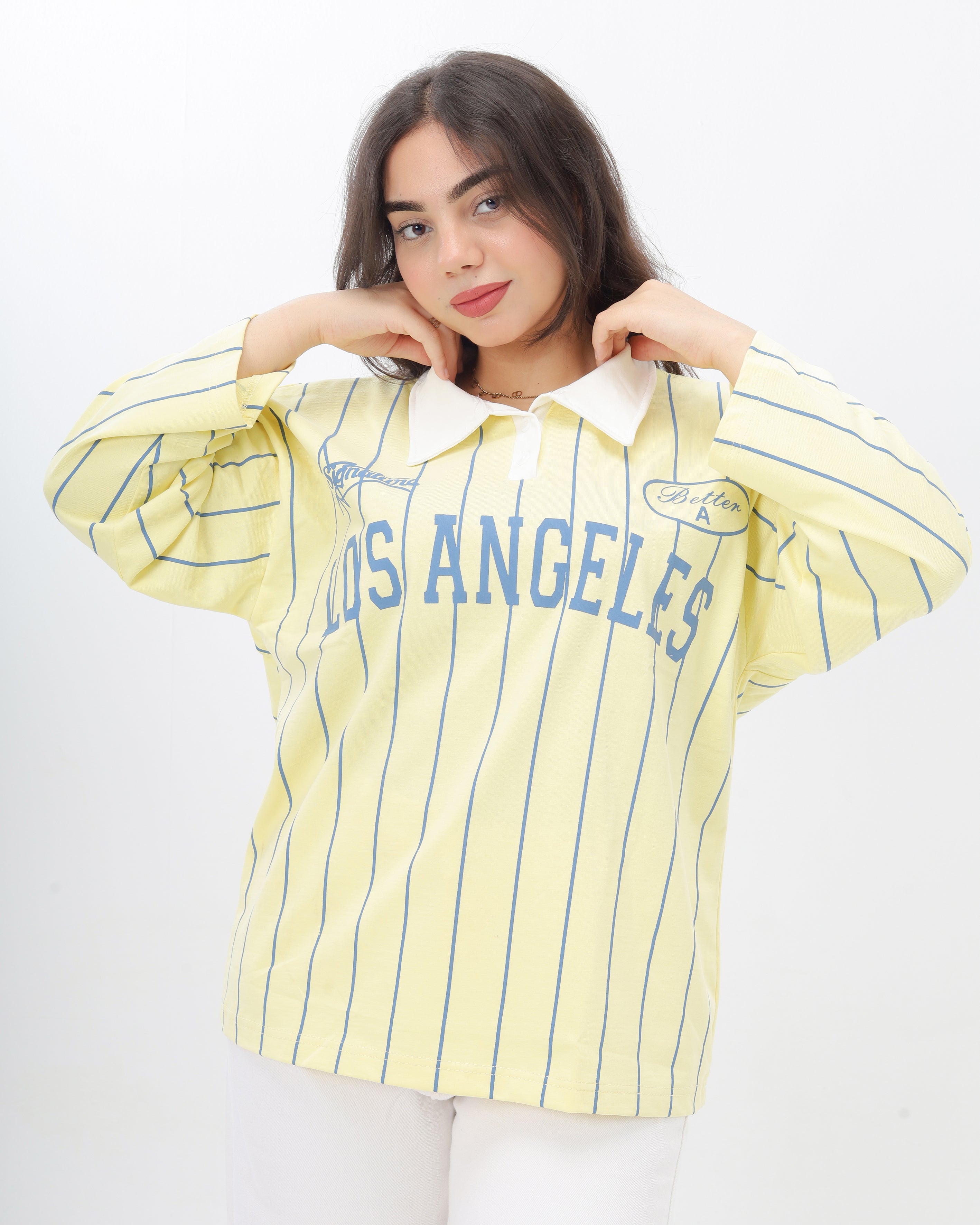 Pinstripe Polo Sweatshirt 20825152