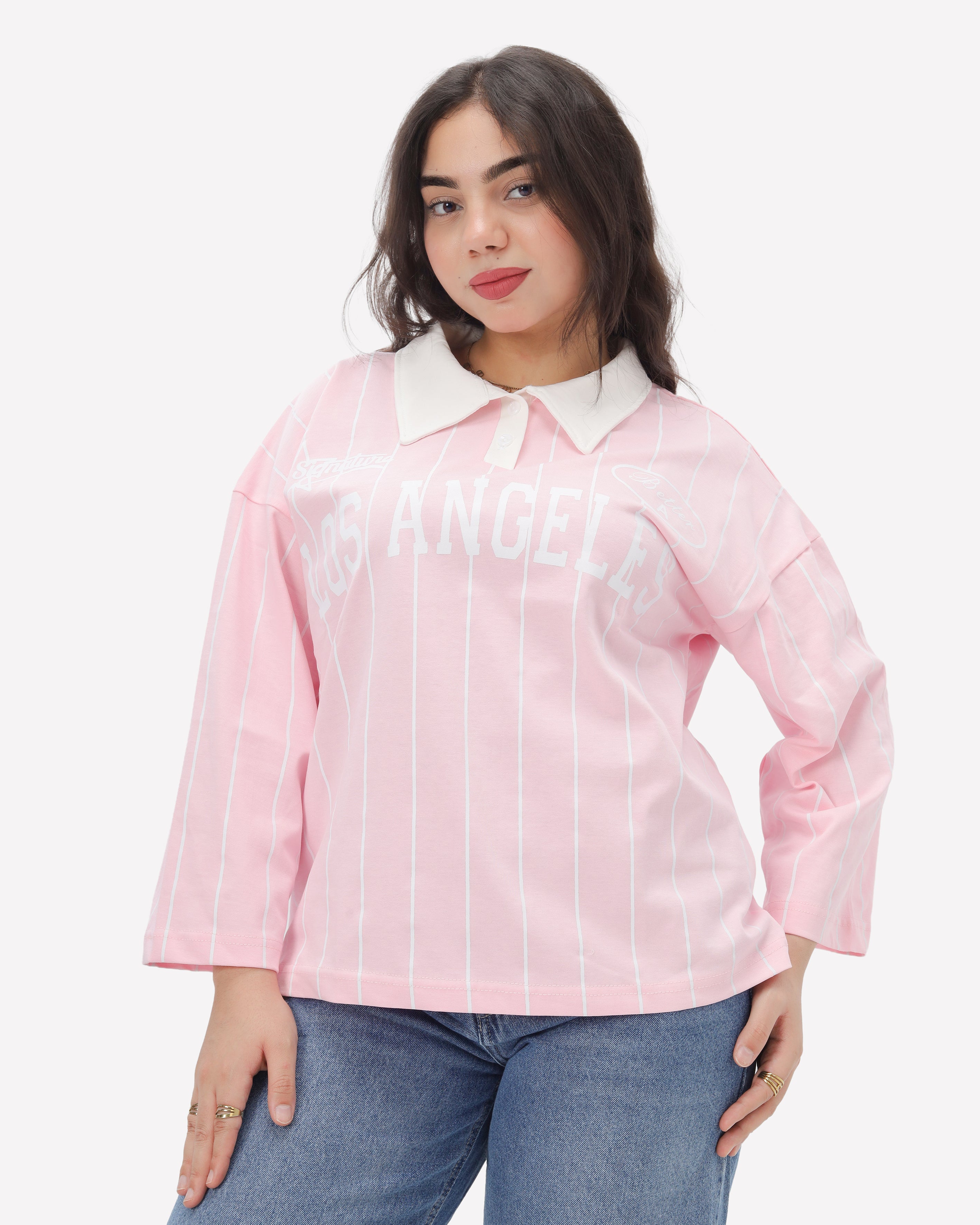Pinstripe Polo Sweatshirt 20825152