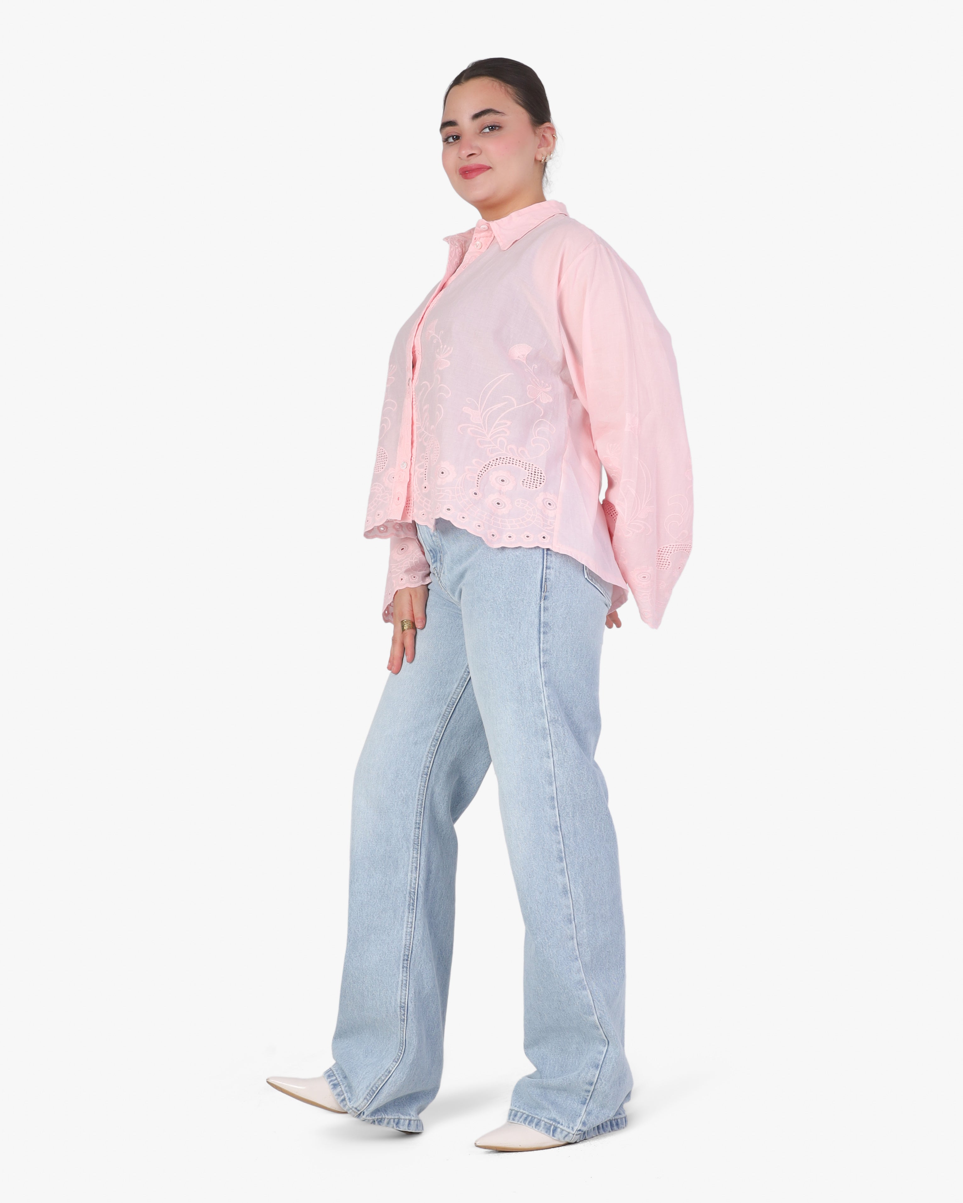 Embroidered Button-Up Shirt 2086V0623