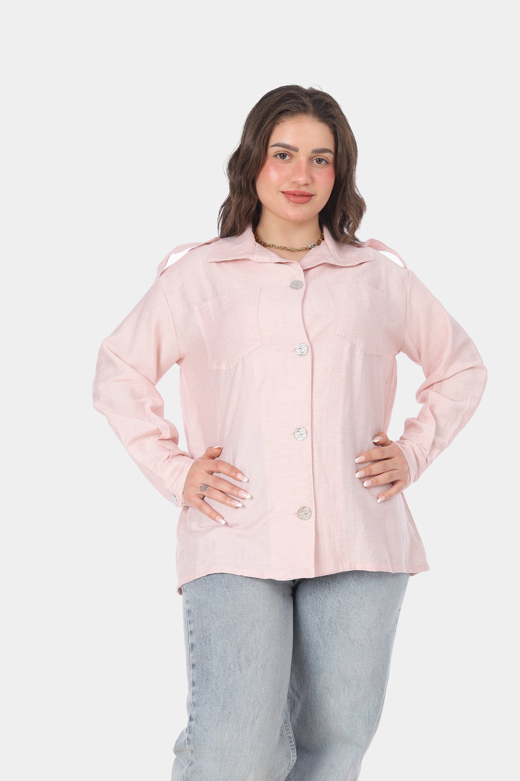 Stylish Shirt with Silver Buttons 20871004