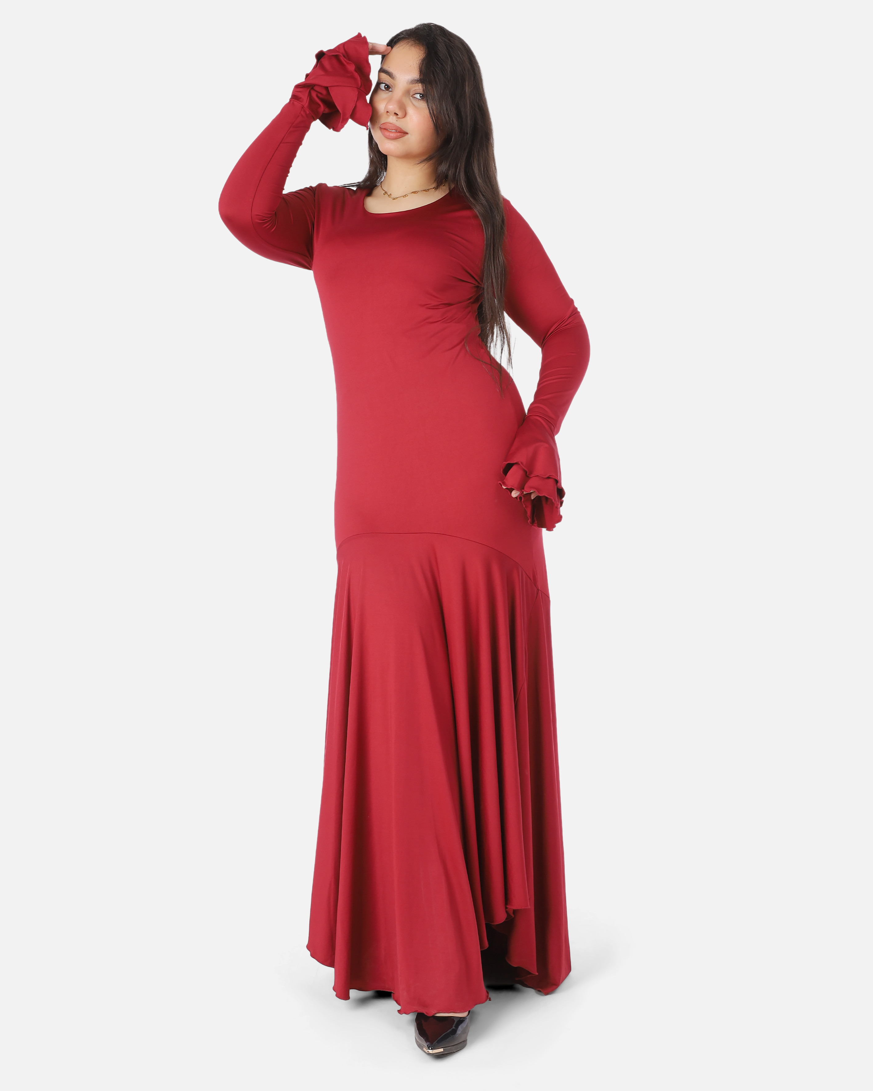 Slim Fit Flowy Hem Dress 208812087