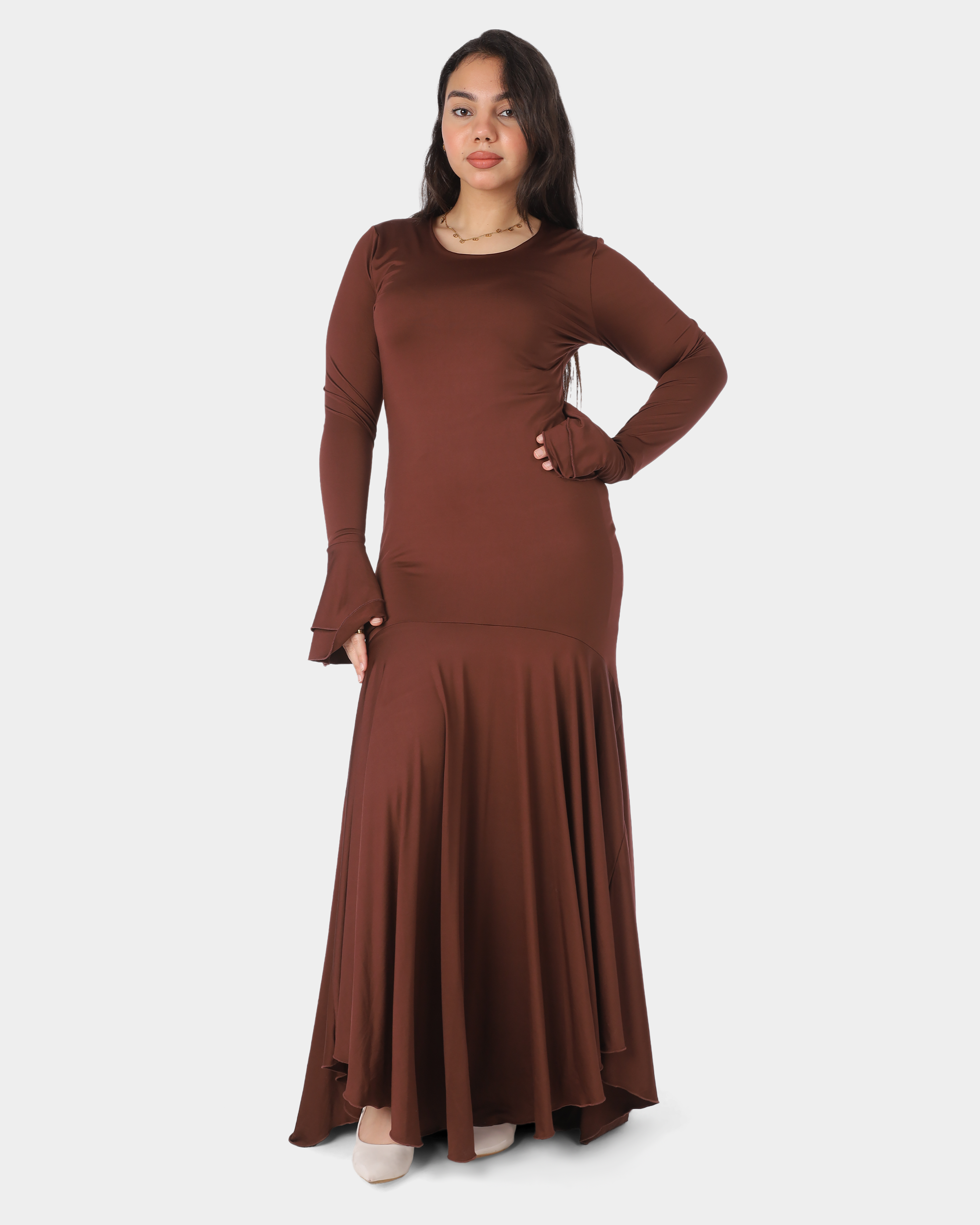 Slim Fit Flowy Hem Dress 208812087