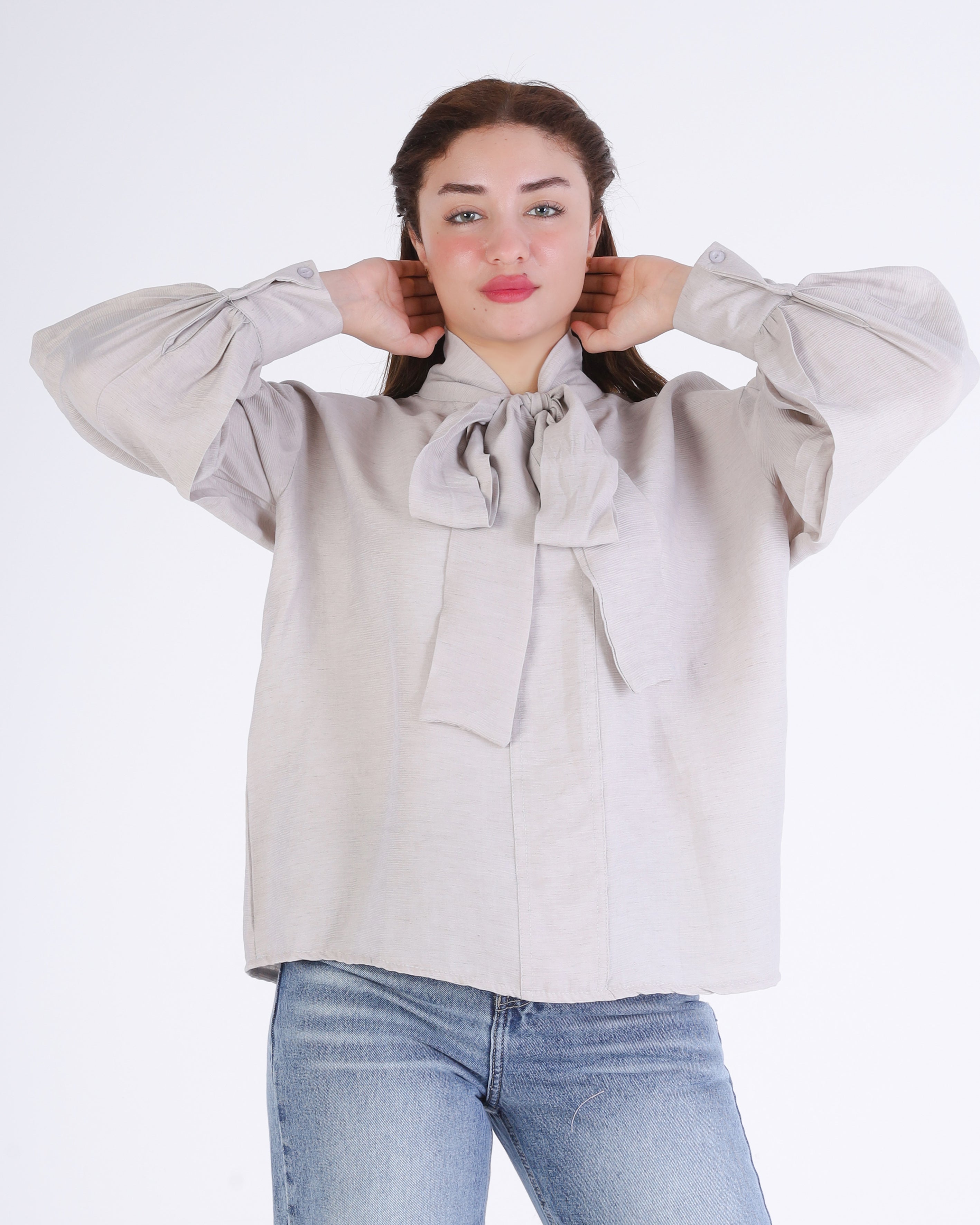 Elegant Neck-Tie Blouse 209210131