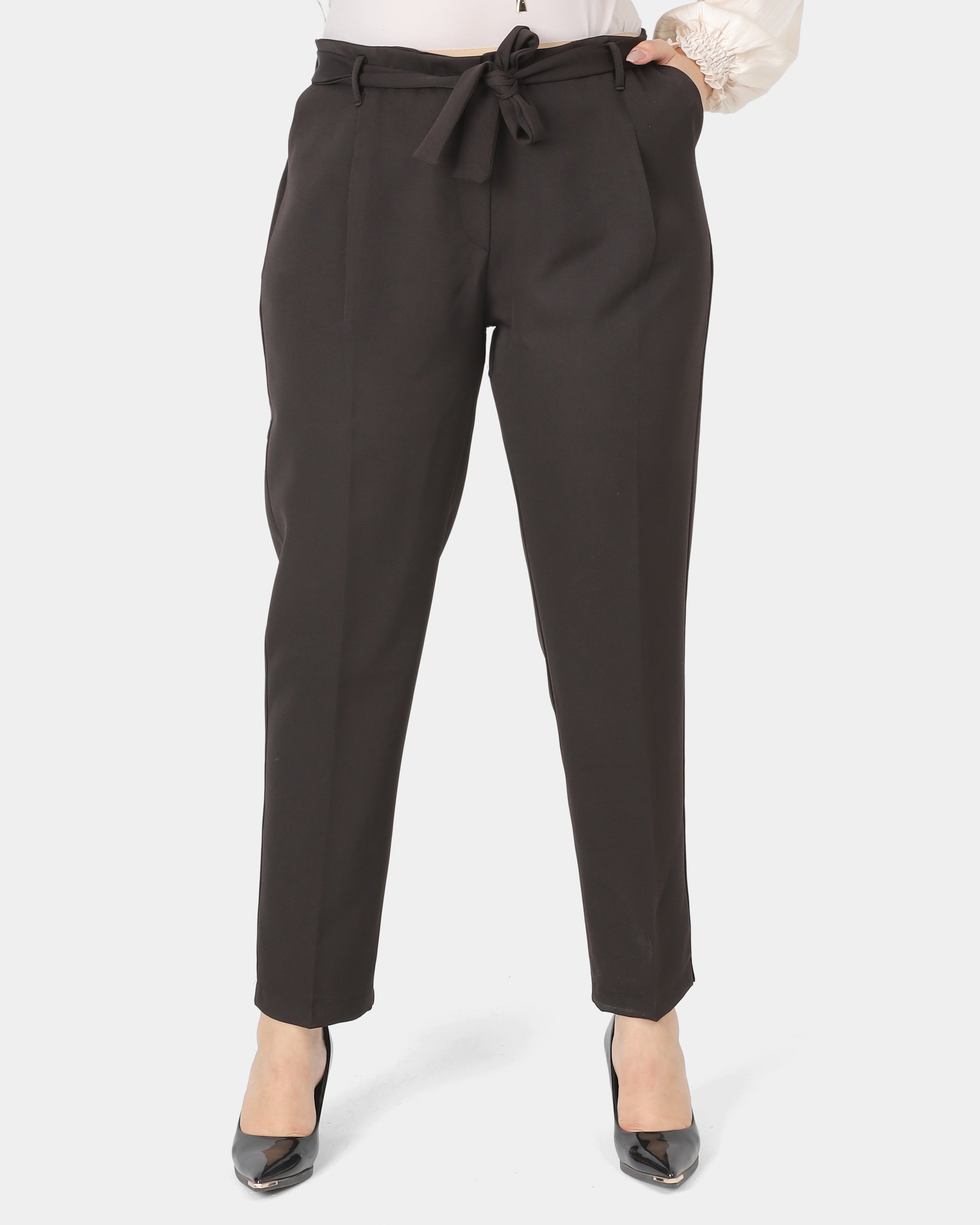 Tie-Waist Formal Trousers 2092112