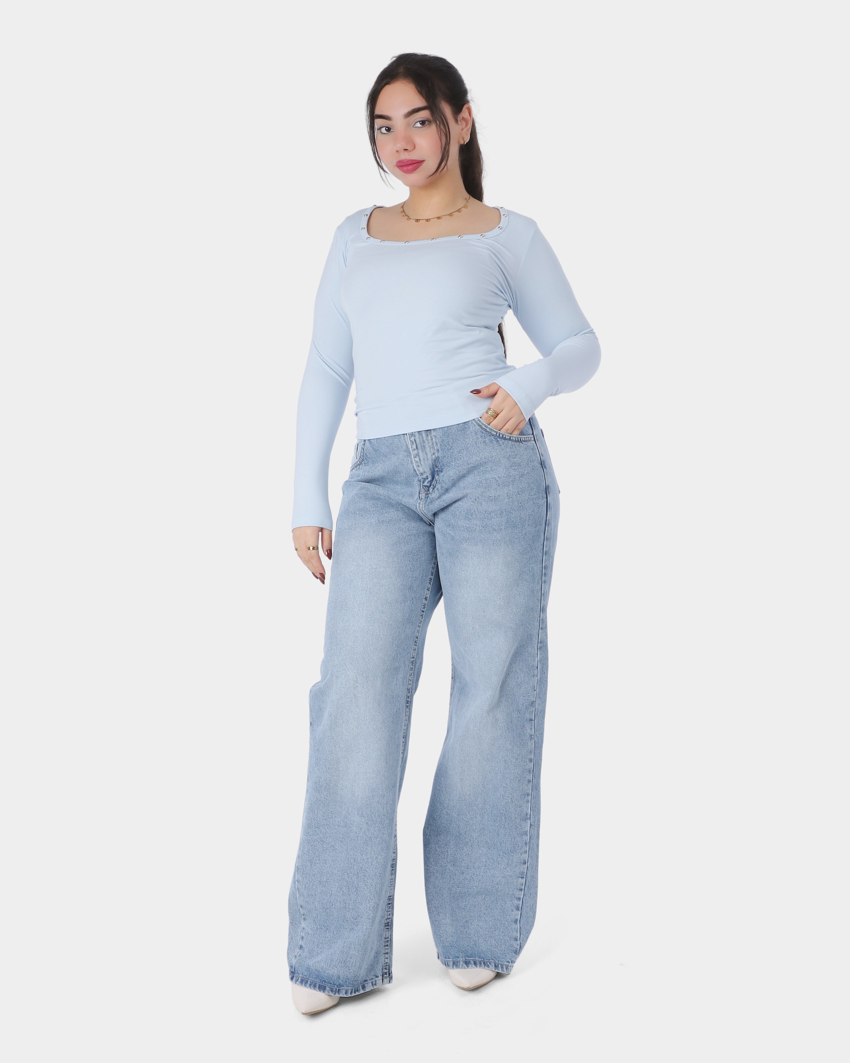 Cropped Sleeve Top 20924064