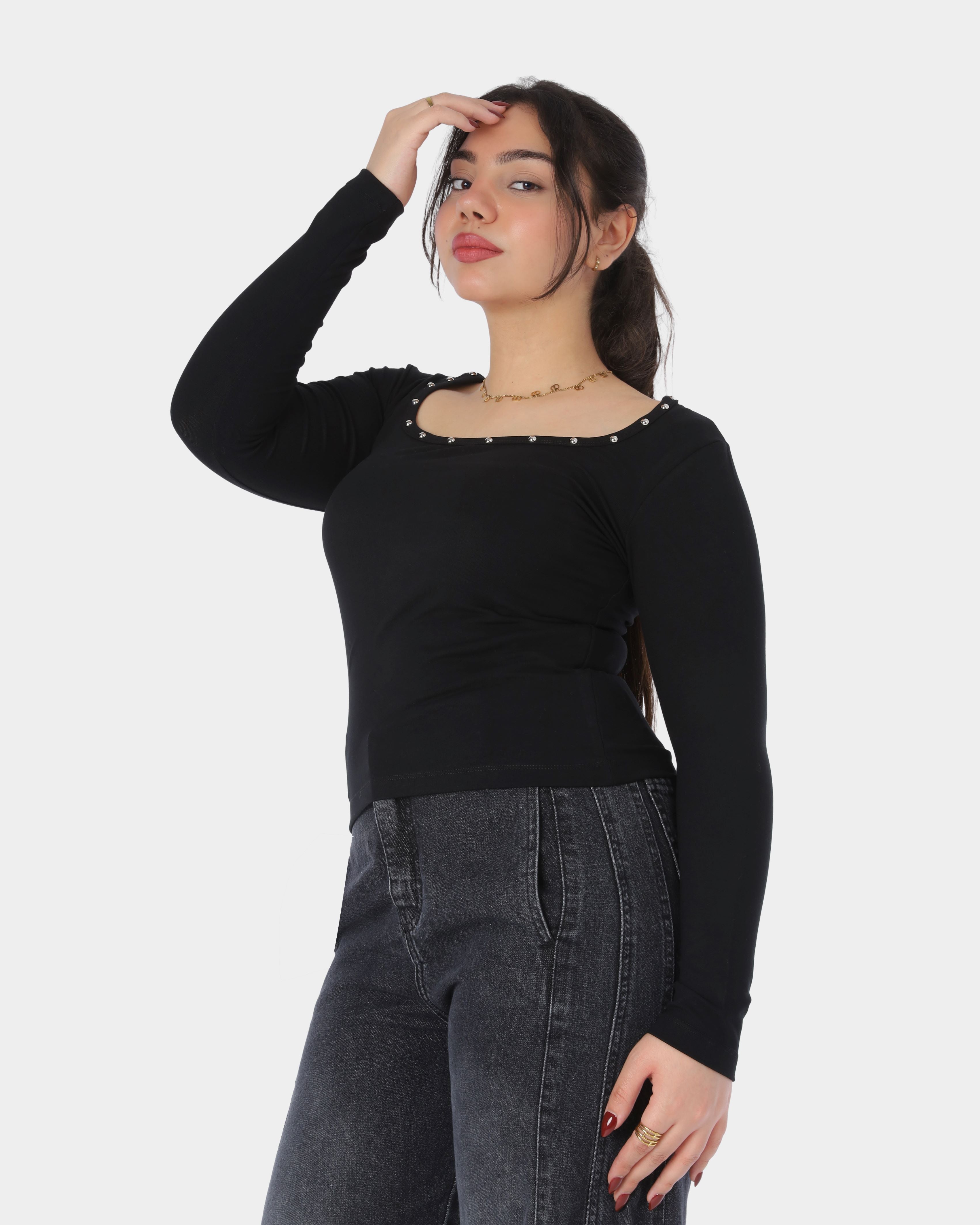 Cropped Sleeve Top 20924064