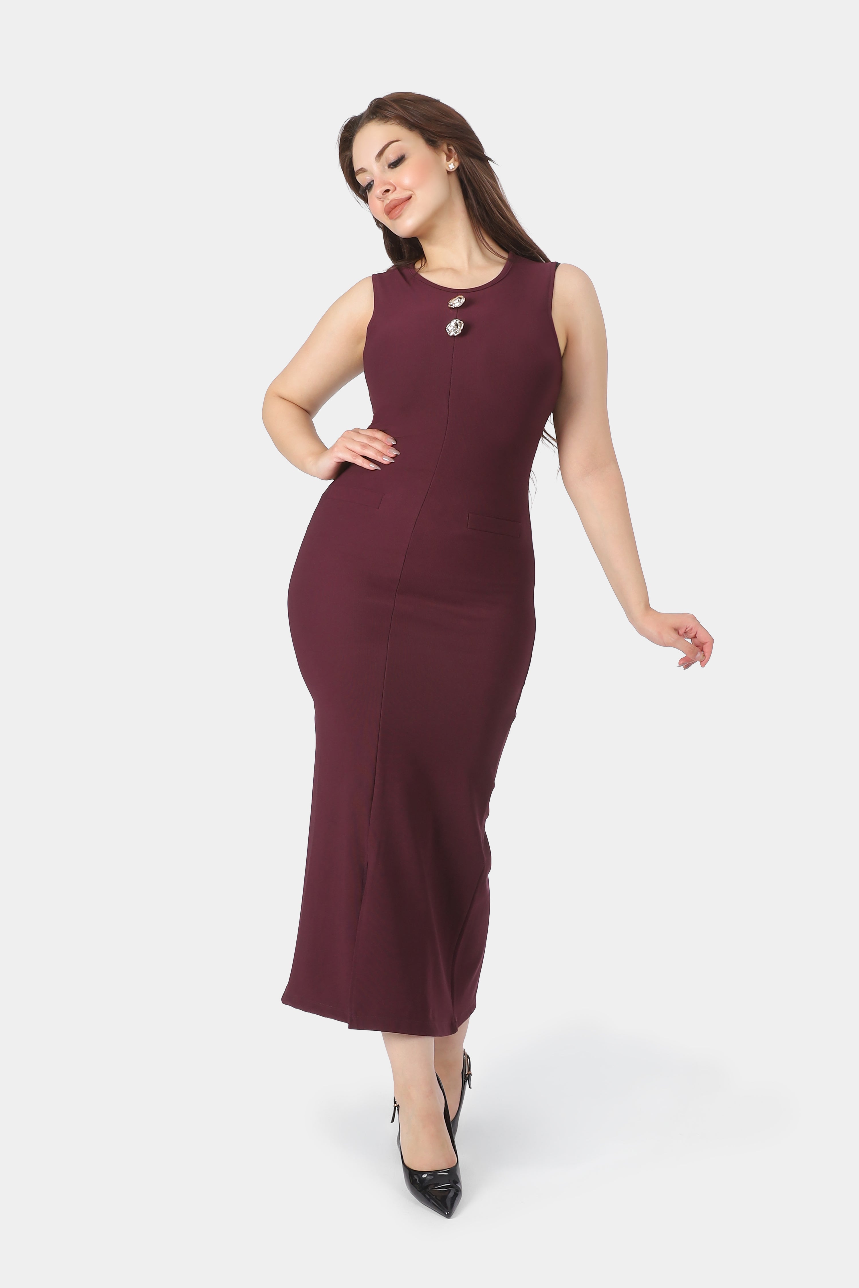 Chic Sleeveless Basic Dress 20927025