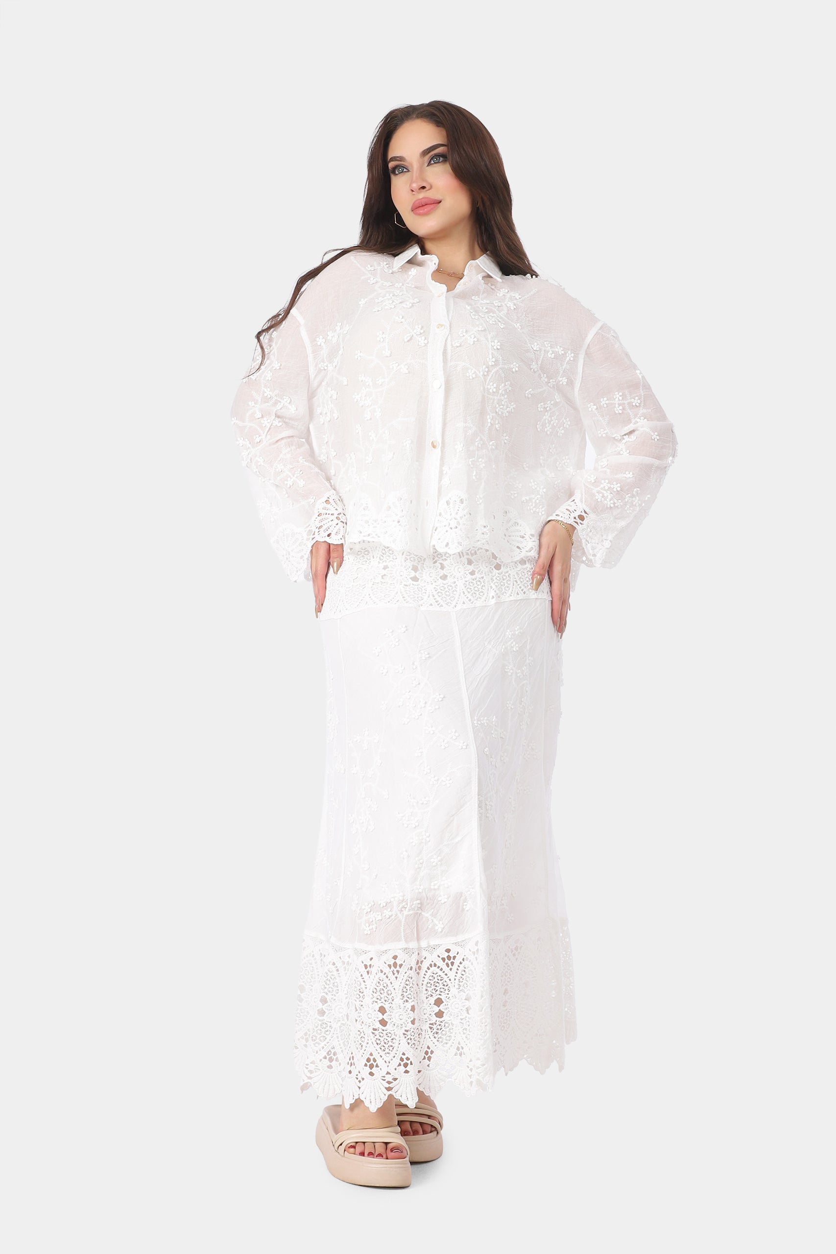 Embroidered Two-Piece Set 209649233