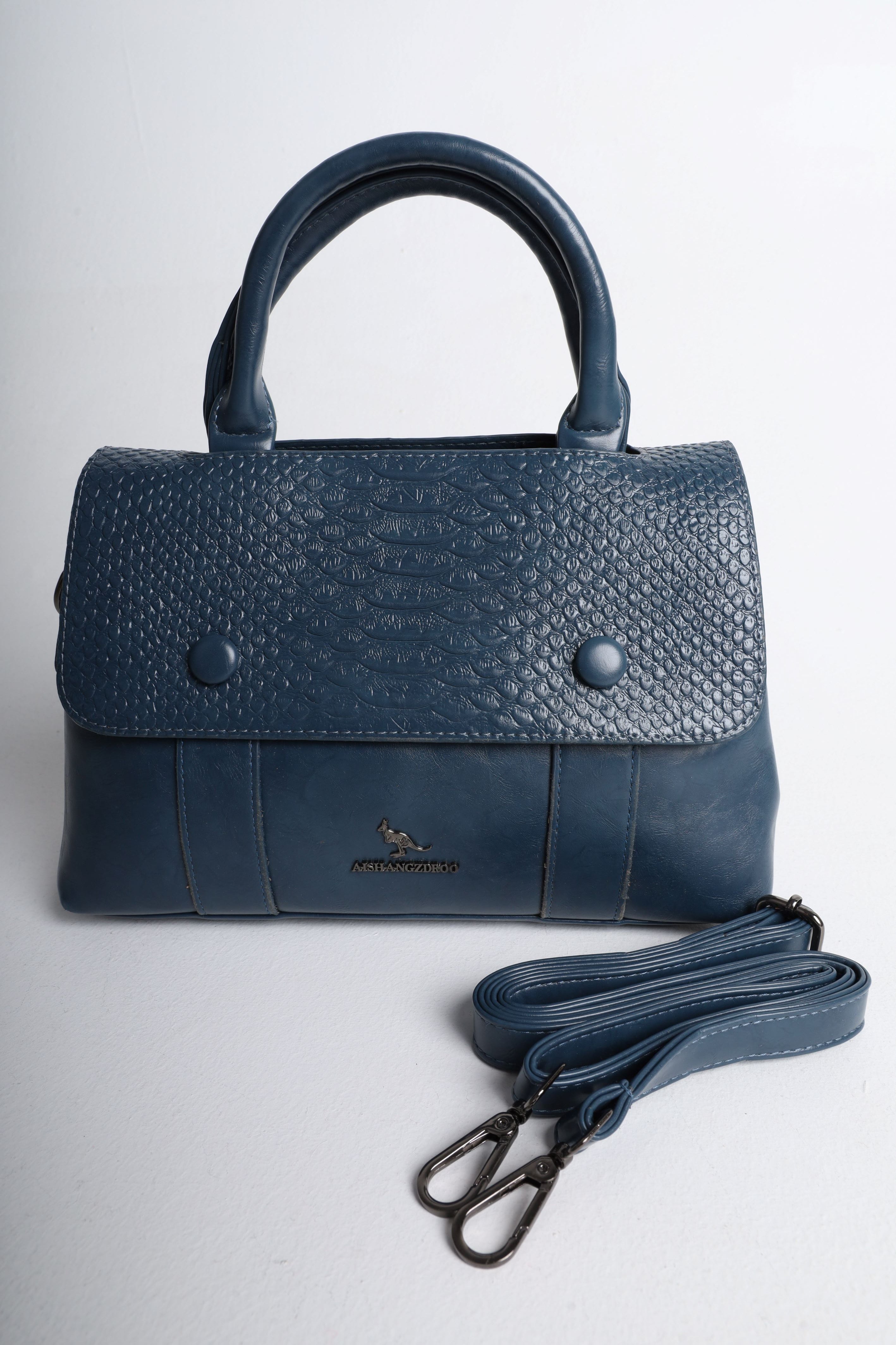 Fold-Top Leather Bag 21008142