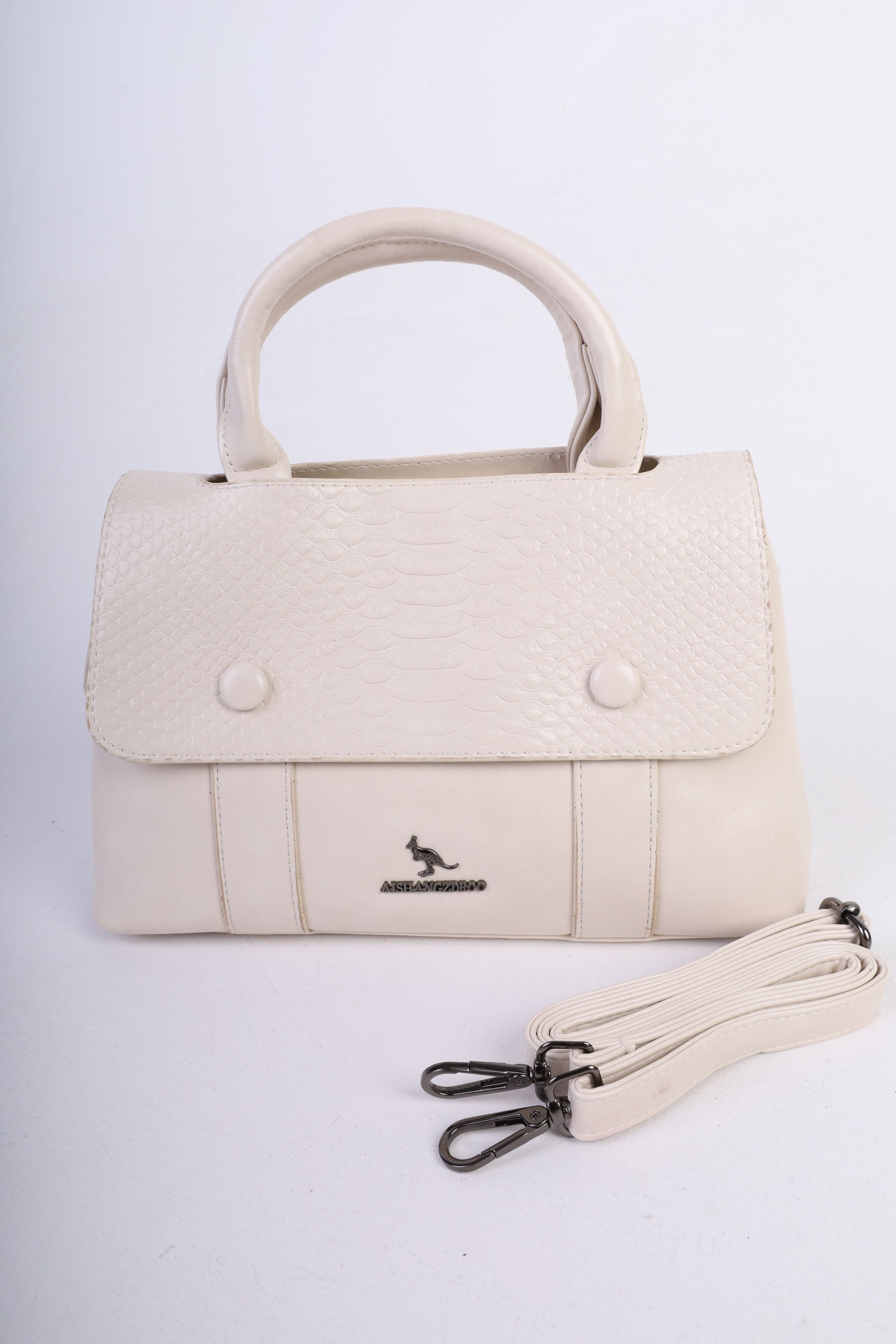 Fold-Top Leather Bag 21008142