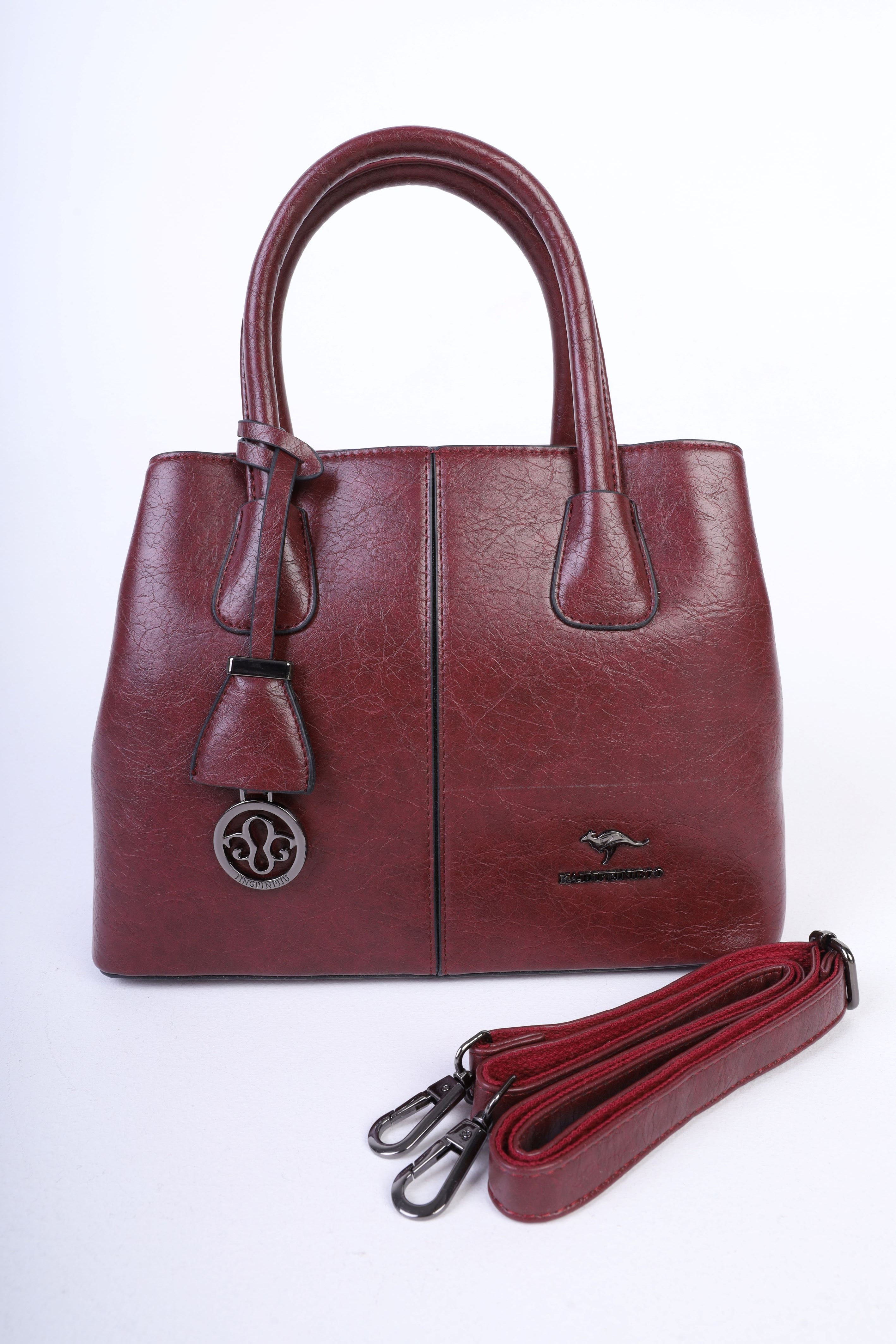 Fixed Strap Leather Shoulder Bag 21008825