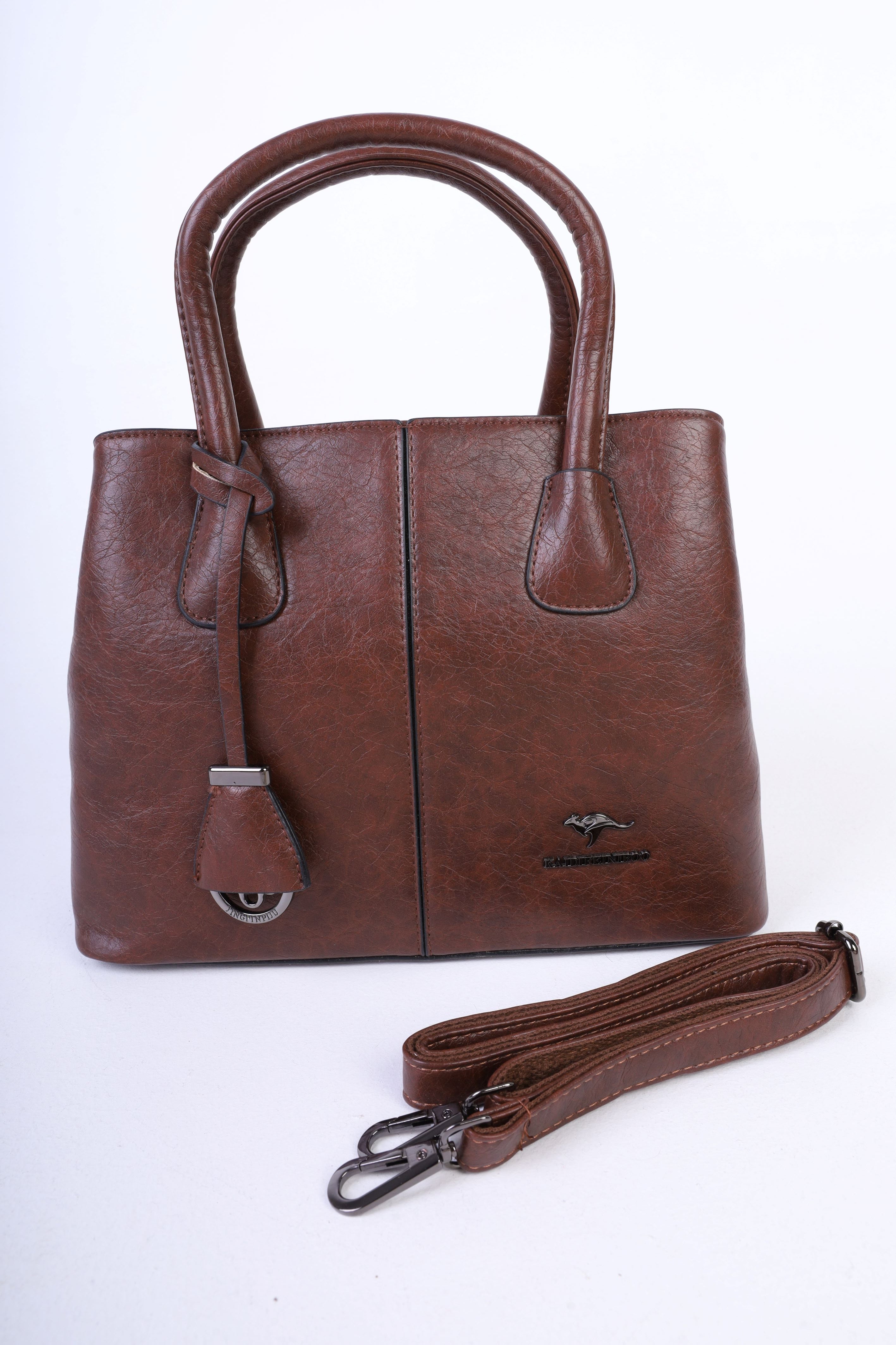 Fixed Strap Leather Shoulder Bag 21008825