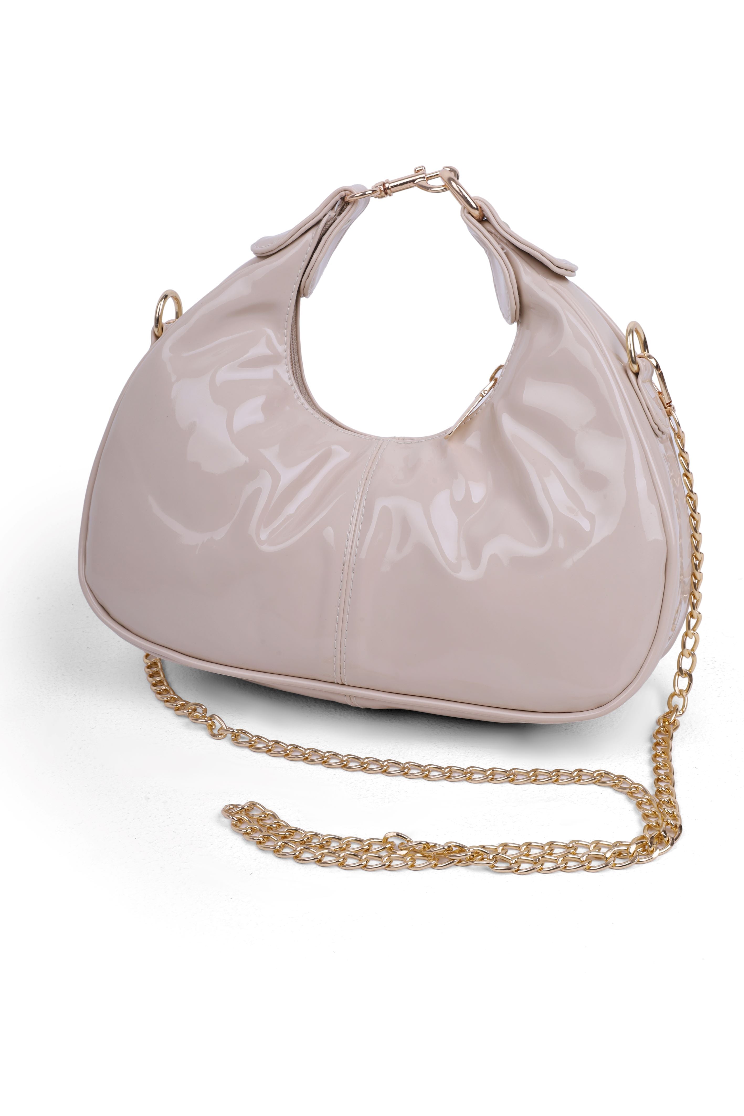 Glossy Chain Strap Crossbody Handbag 2104AS618