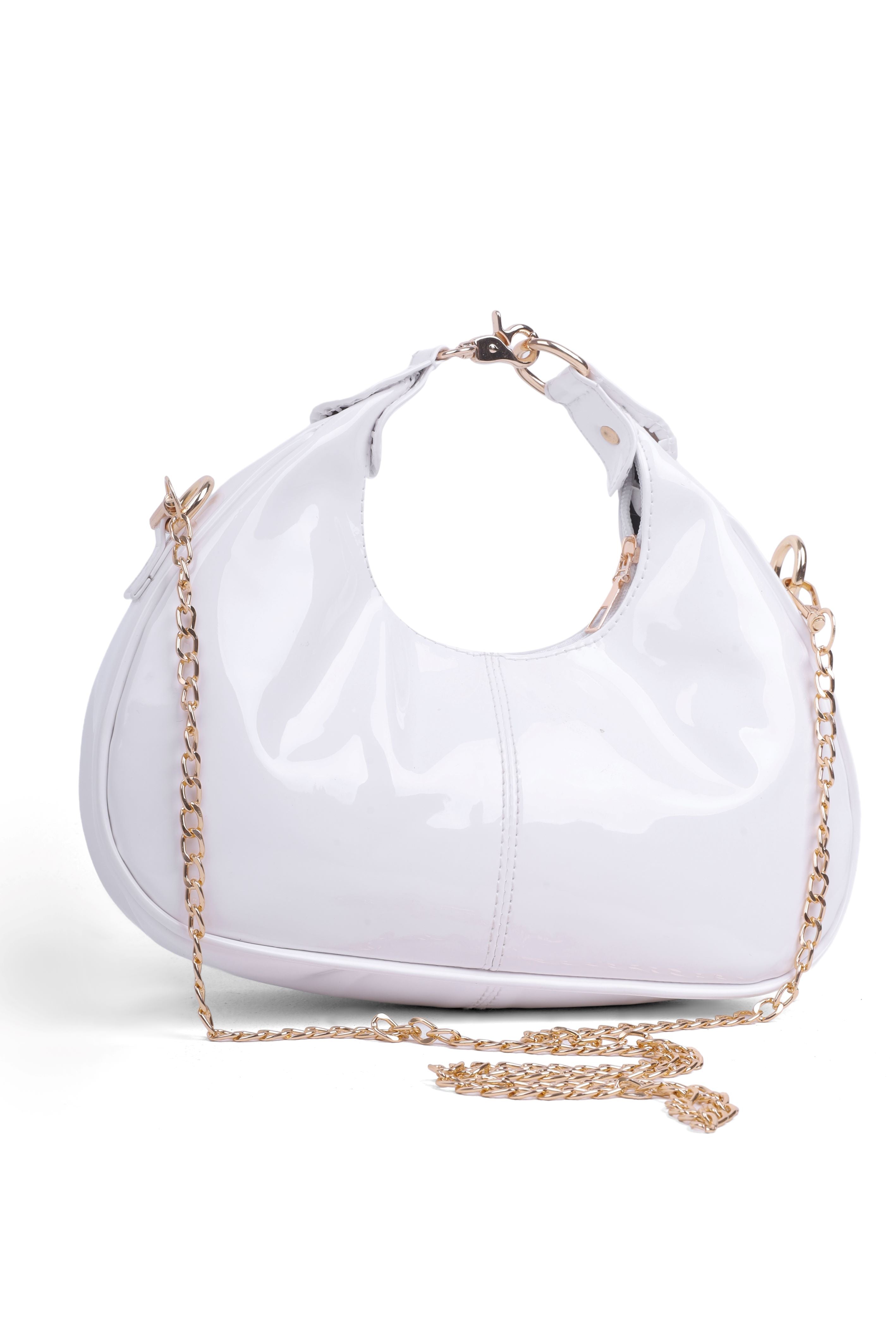 Glossy Chain Strap Crossbody Handbag 2104AS618
