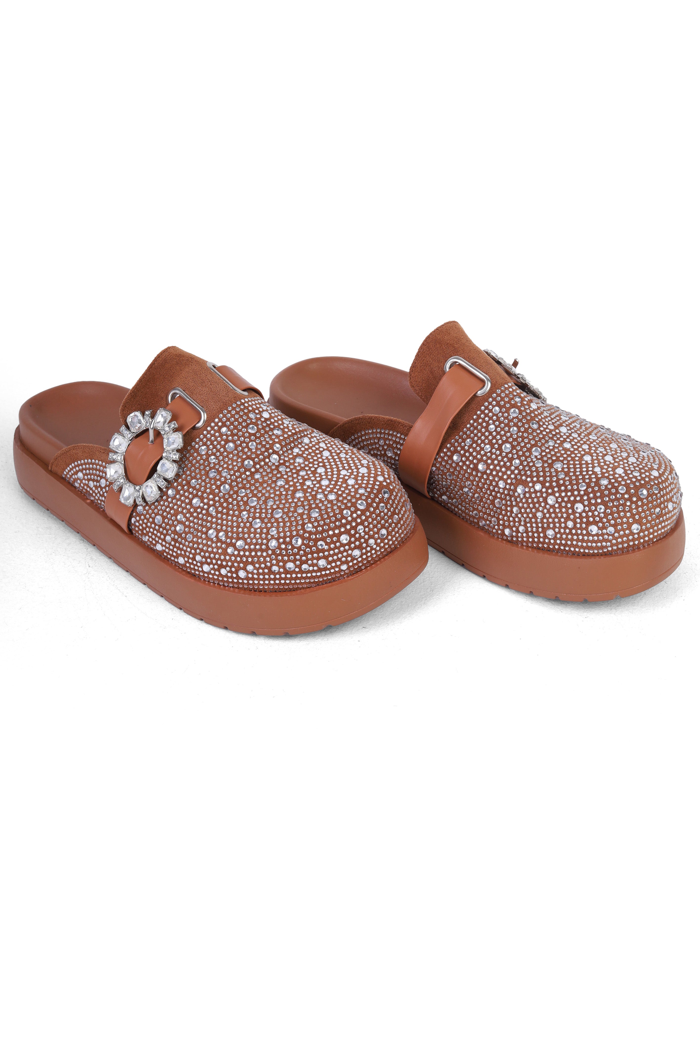 Closed-Toe Rhinestone Slippers 2121105
