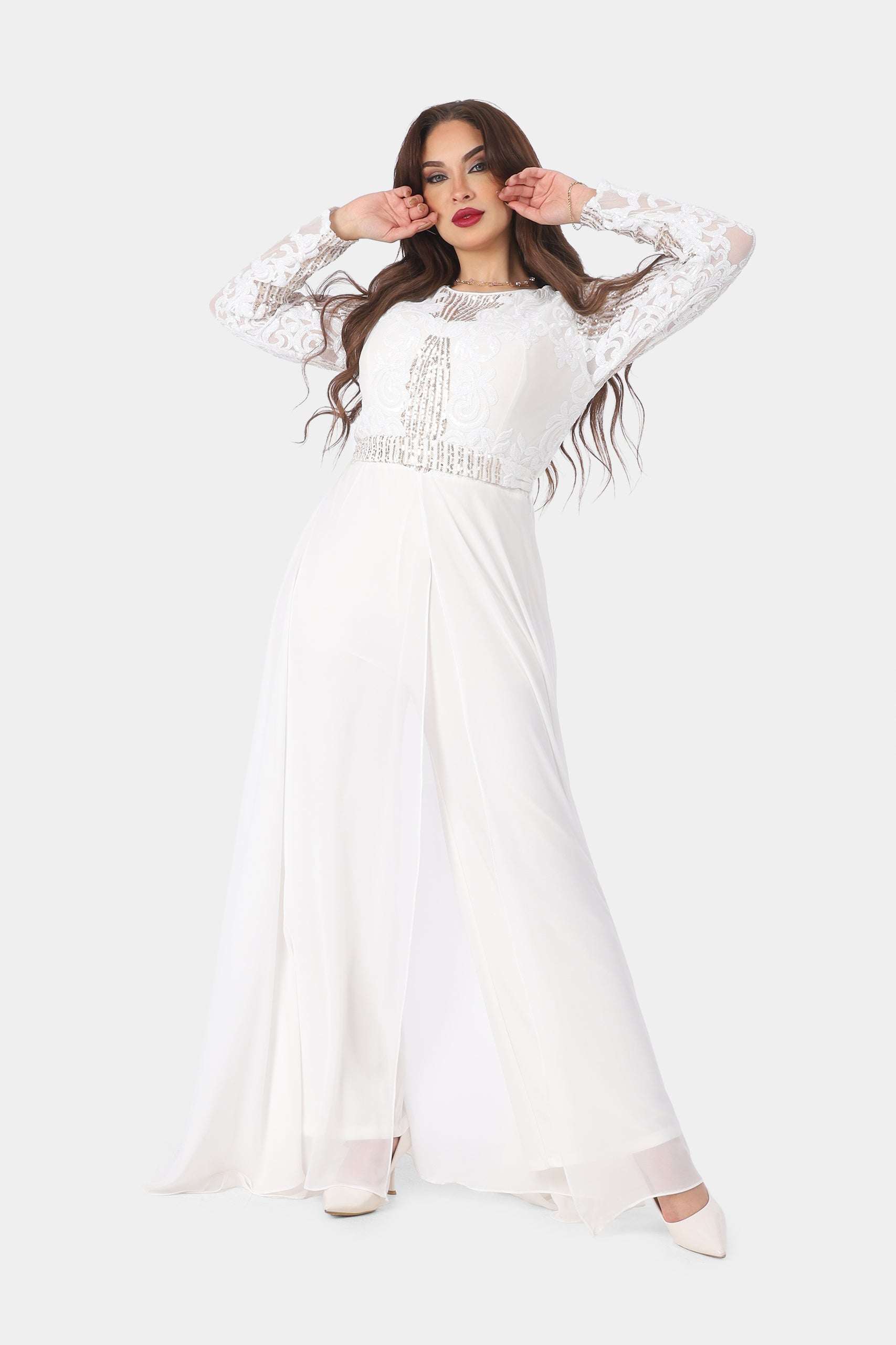 Elegant Embellished Chiffon Evening Jumpsuit 2126107