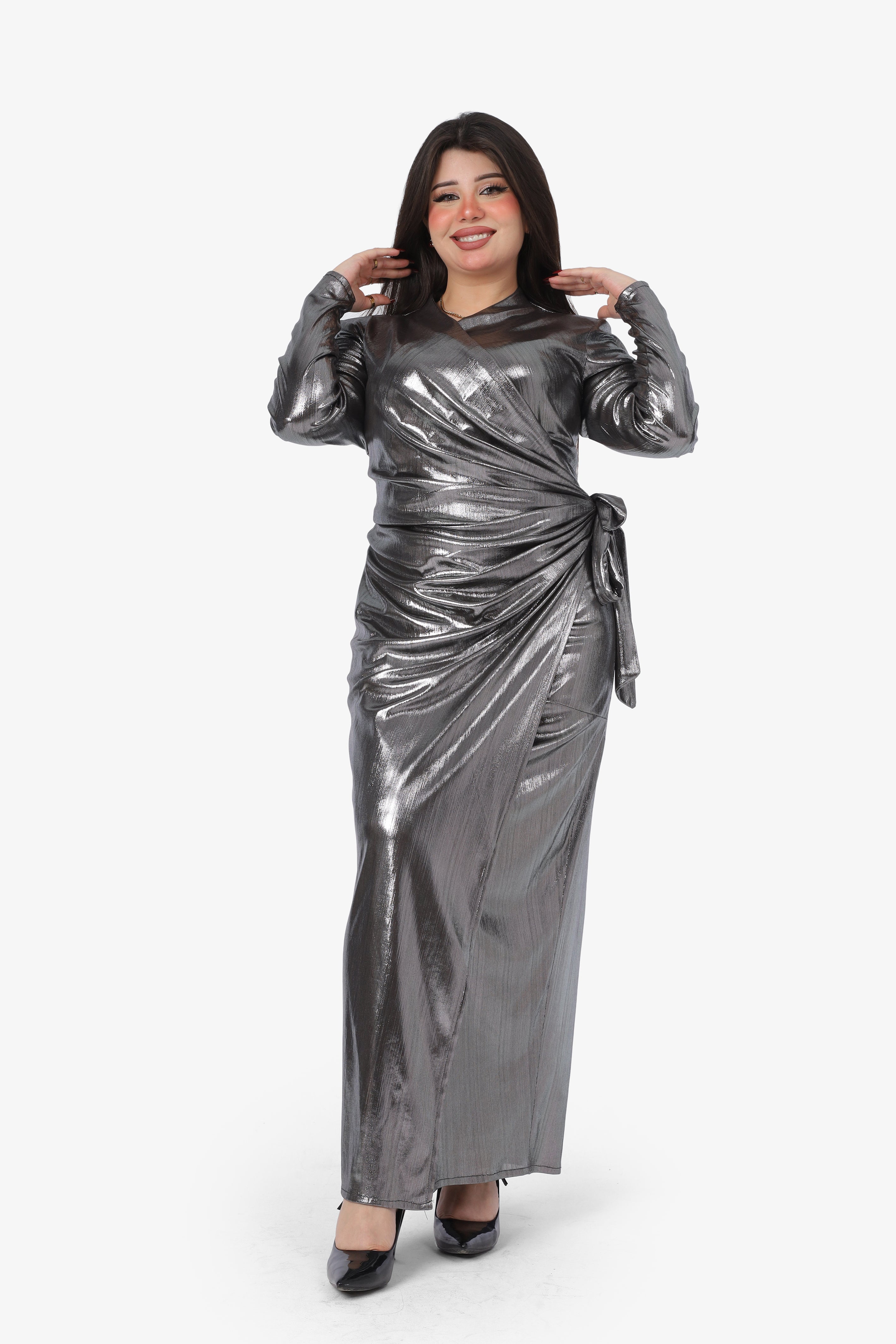 Metallic Side-Tie Dress 2126196