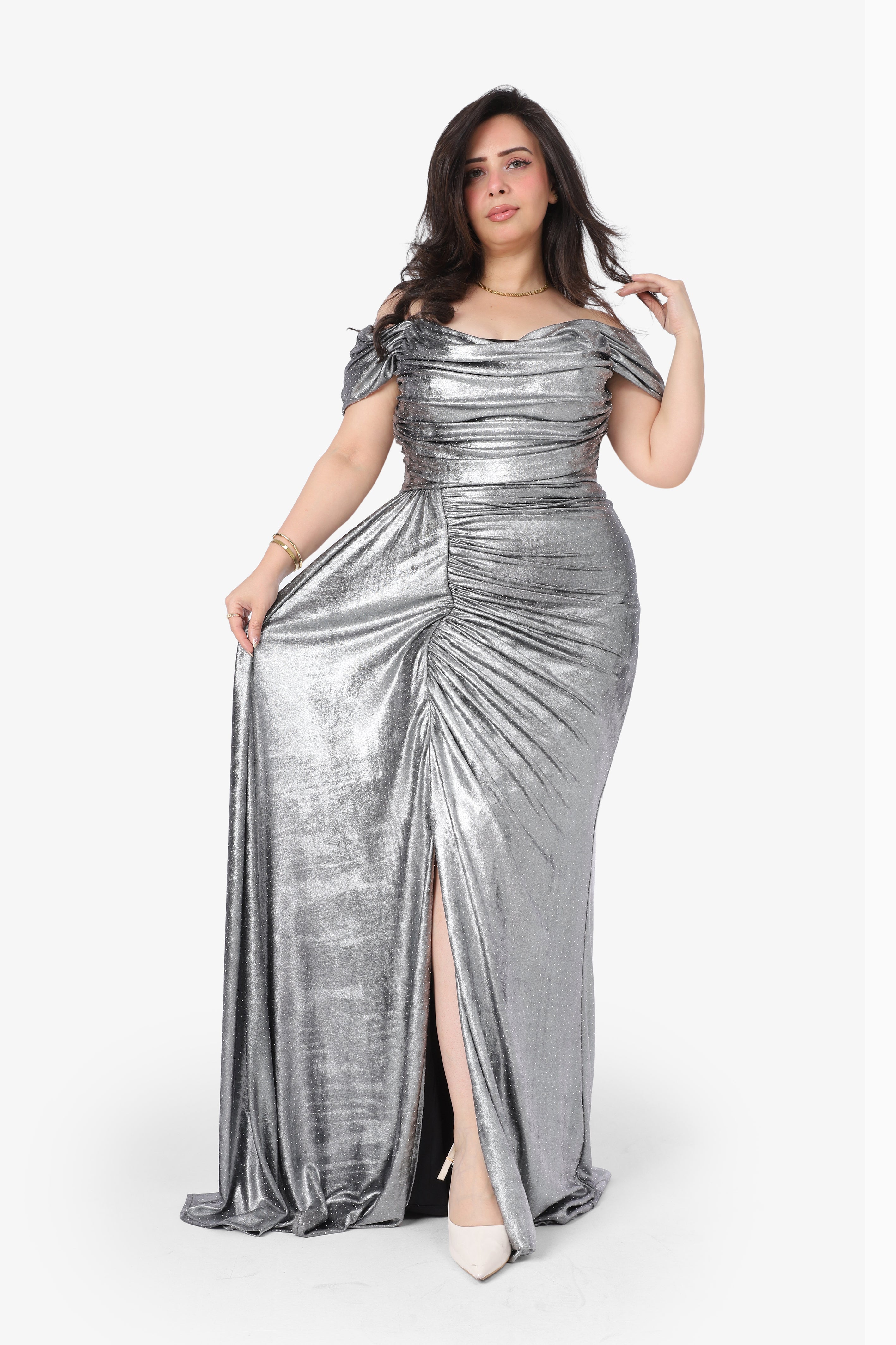 Metallic Polka Dot Dress 2126254