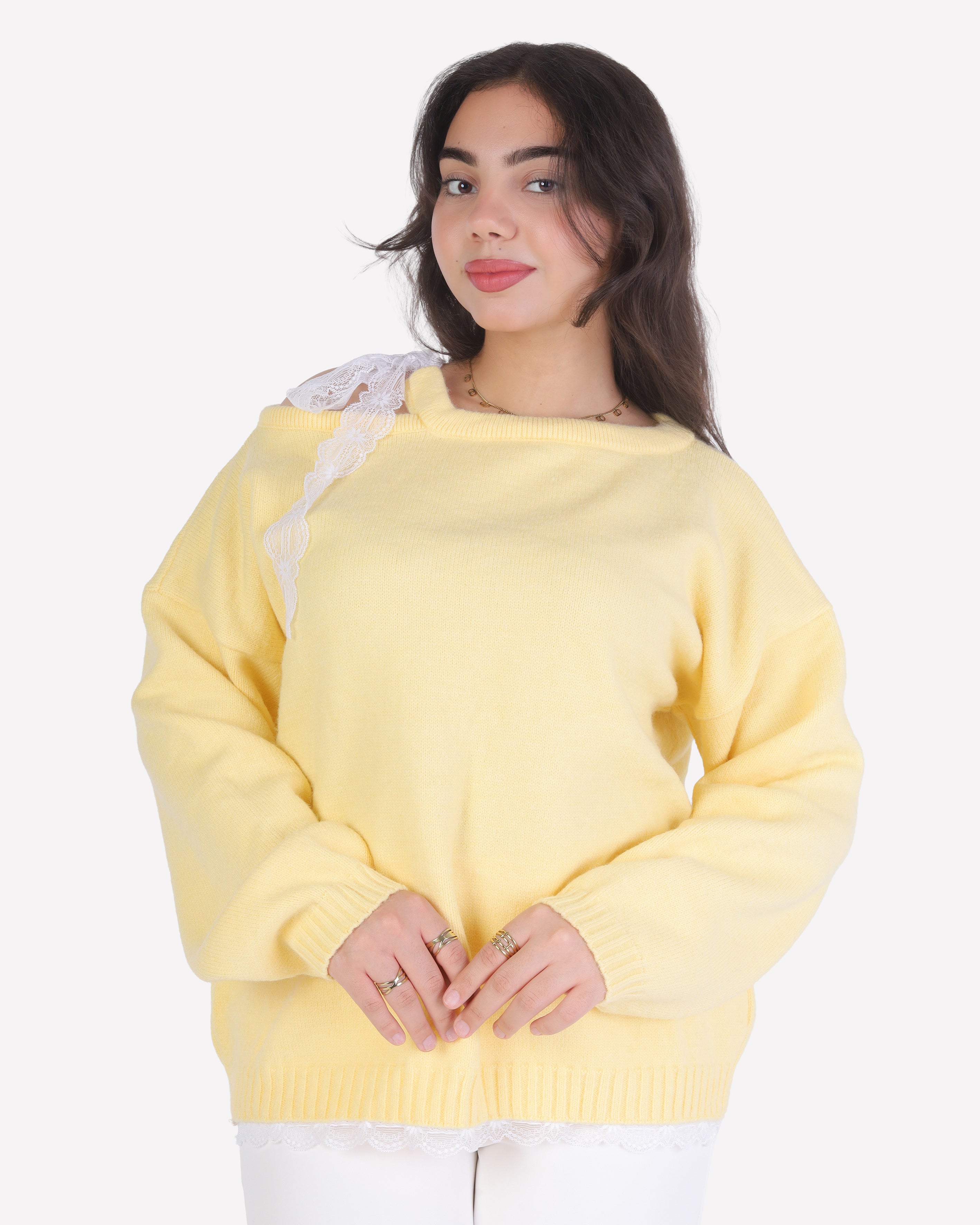 Knit Shoulder-Tie Blouse 2135/034