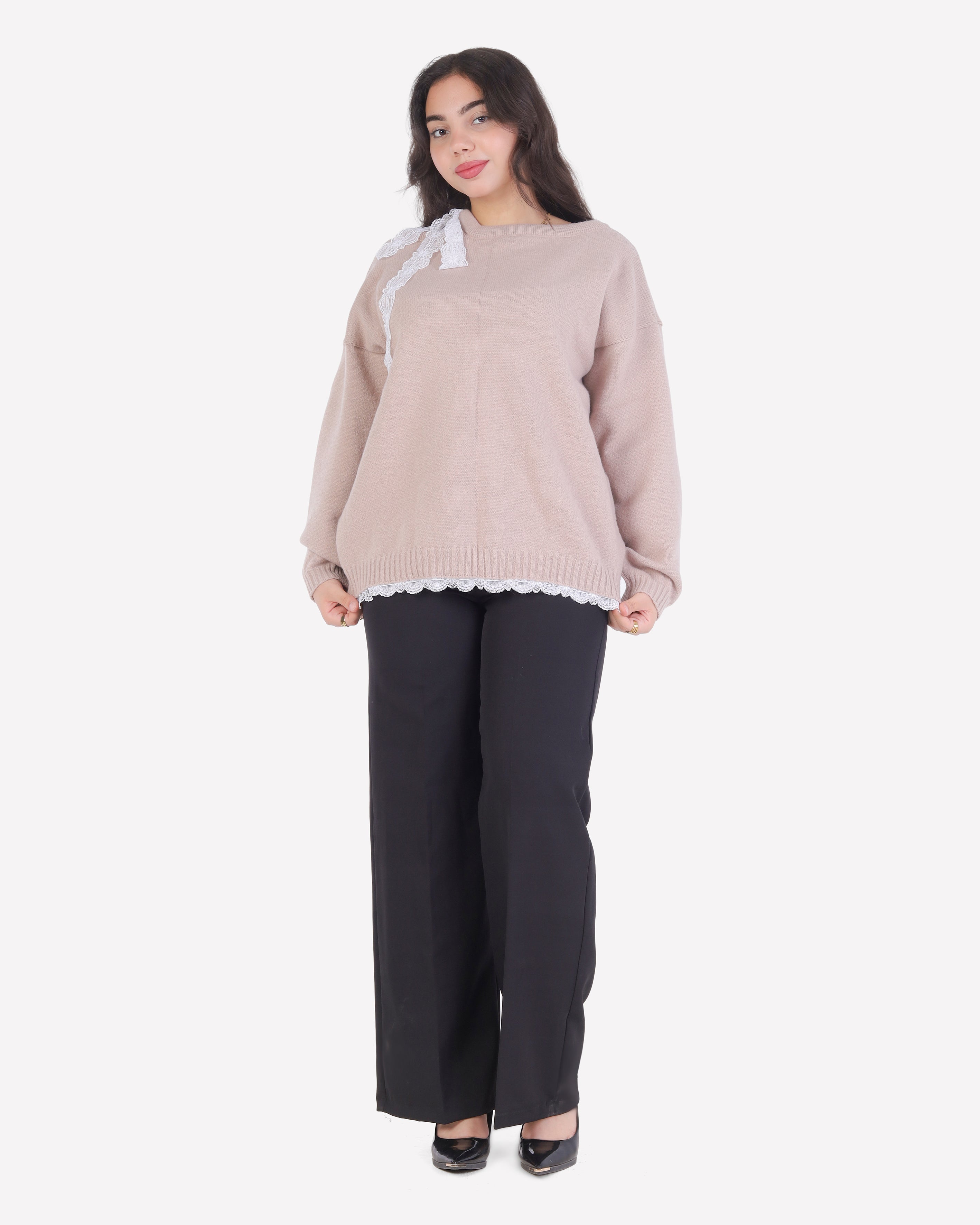 Knit Shoulder-Tie Blouse 2135/034