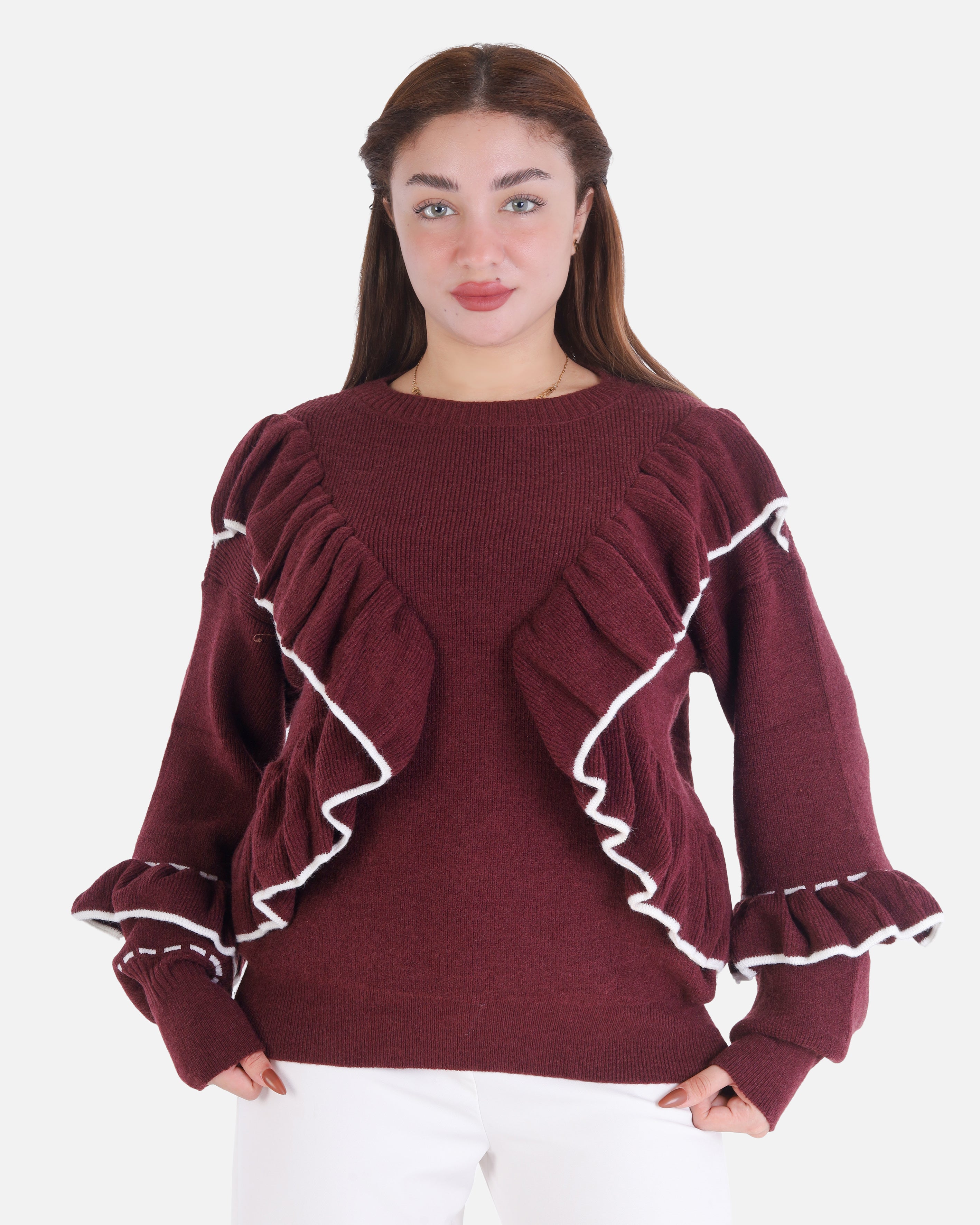Ruffle Knit Pullover 2135/041