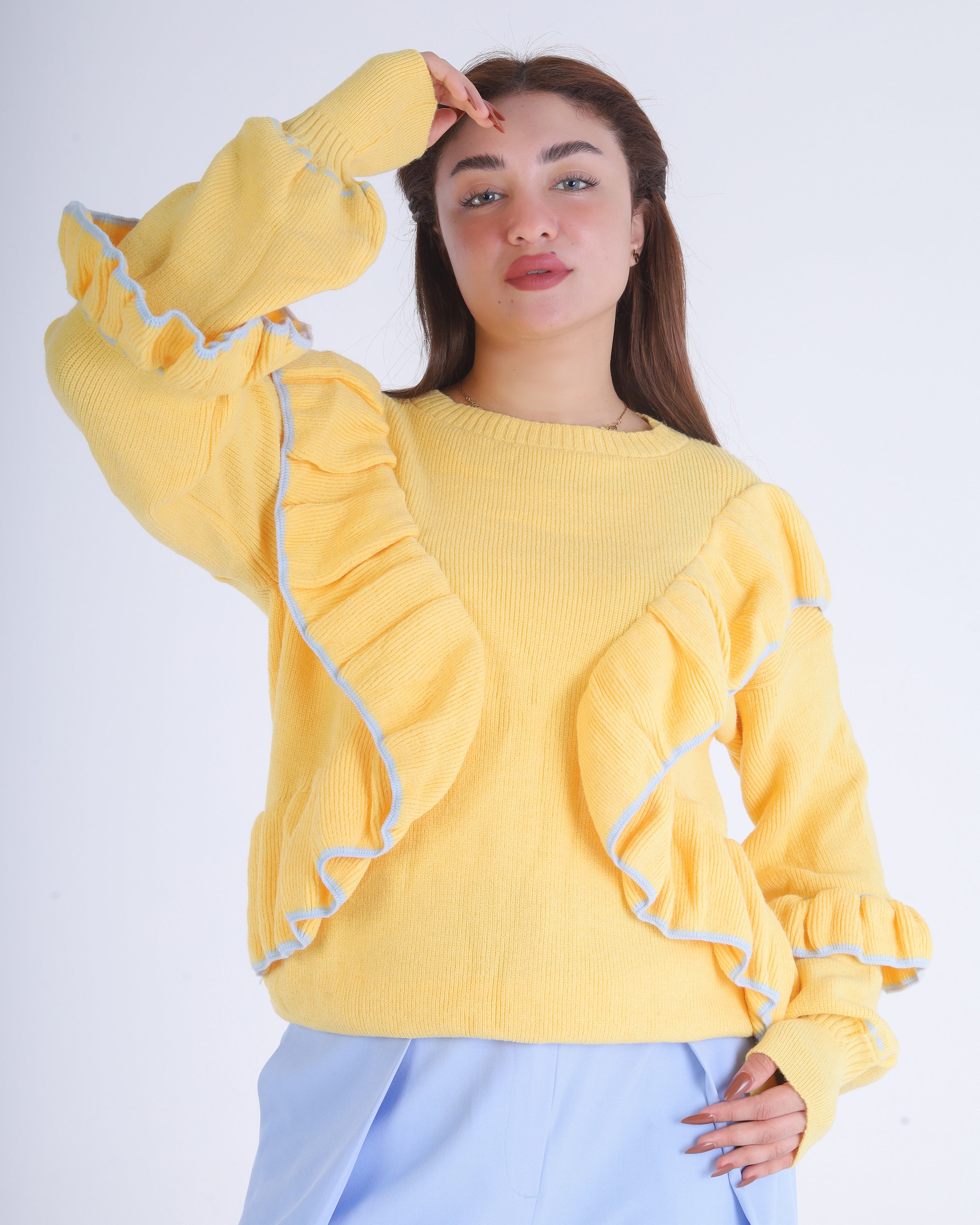 Ruffle Knit Pullover 2135/041
