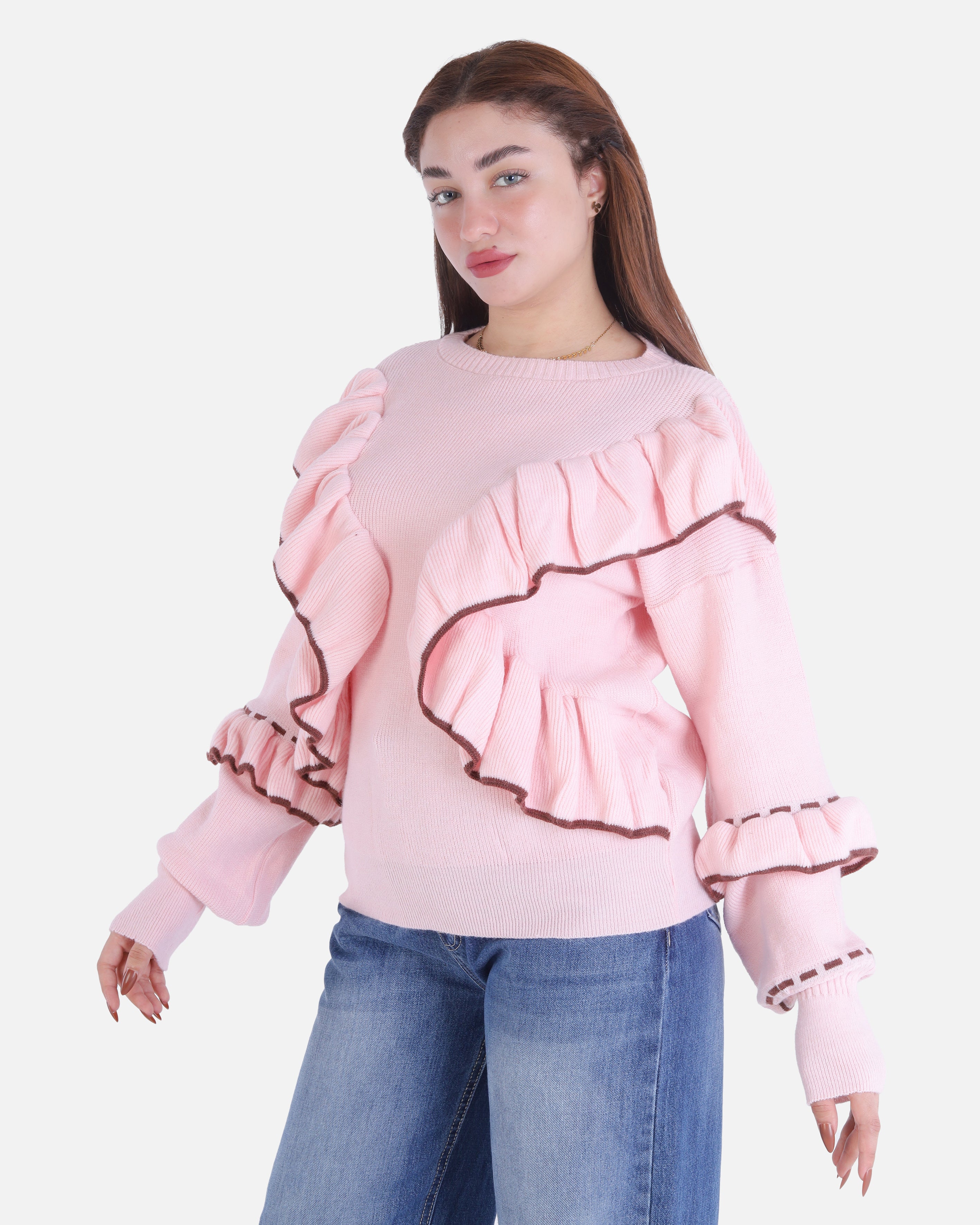Ruffle Knit Pullover 2135/041