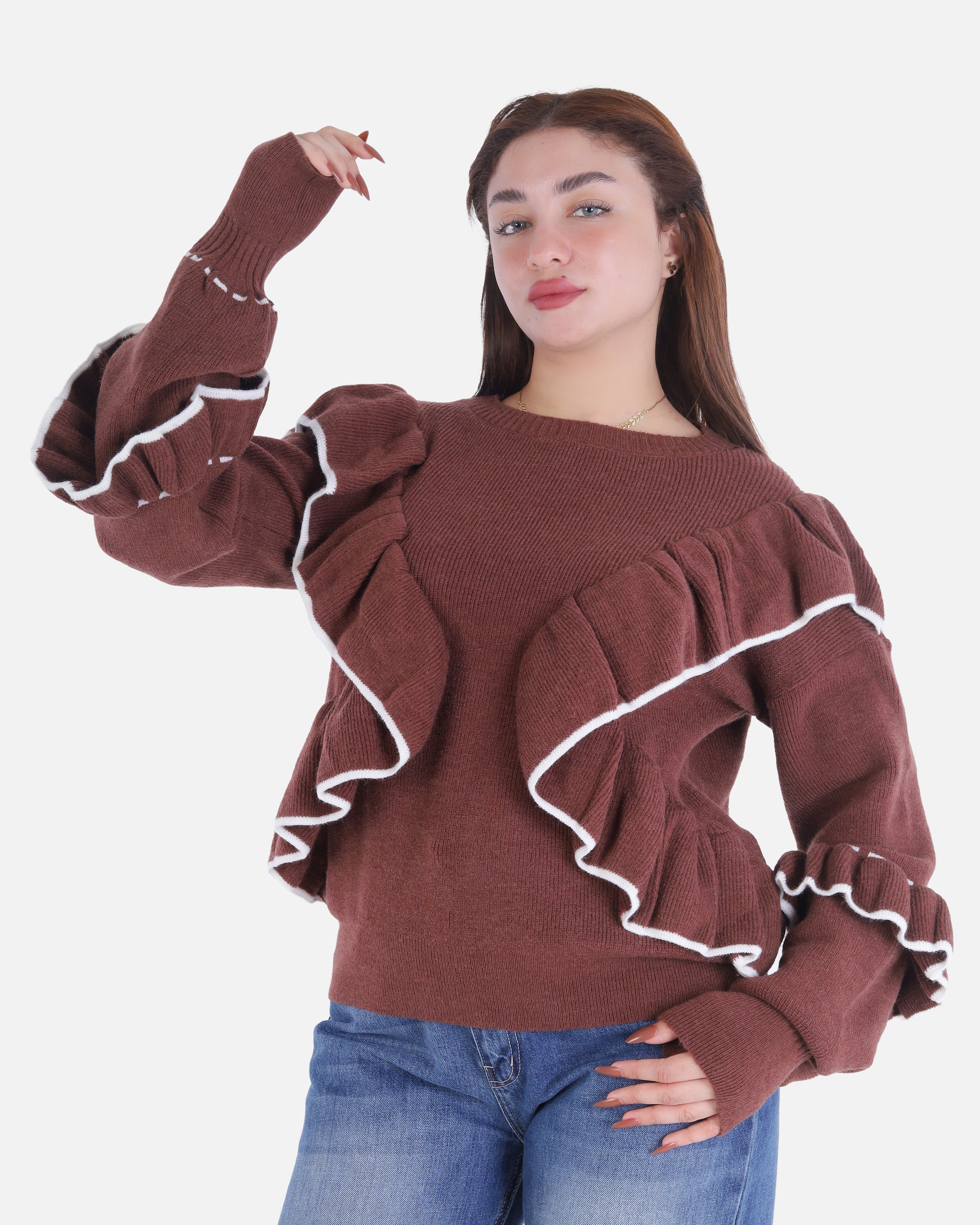 Ruffle Knit Pullover 2135/041
