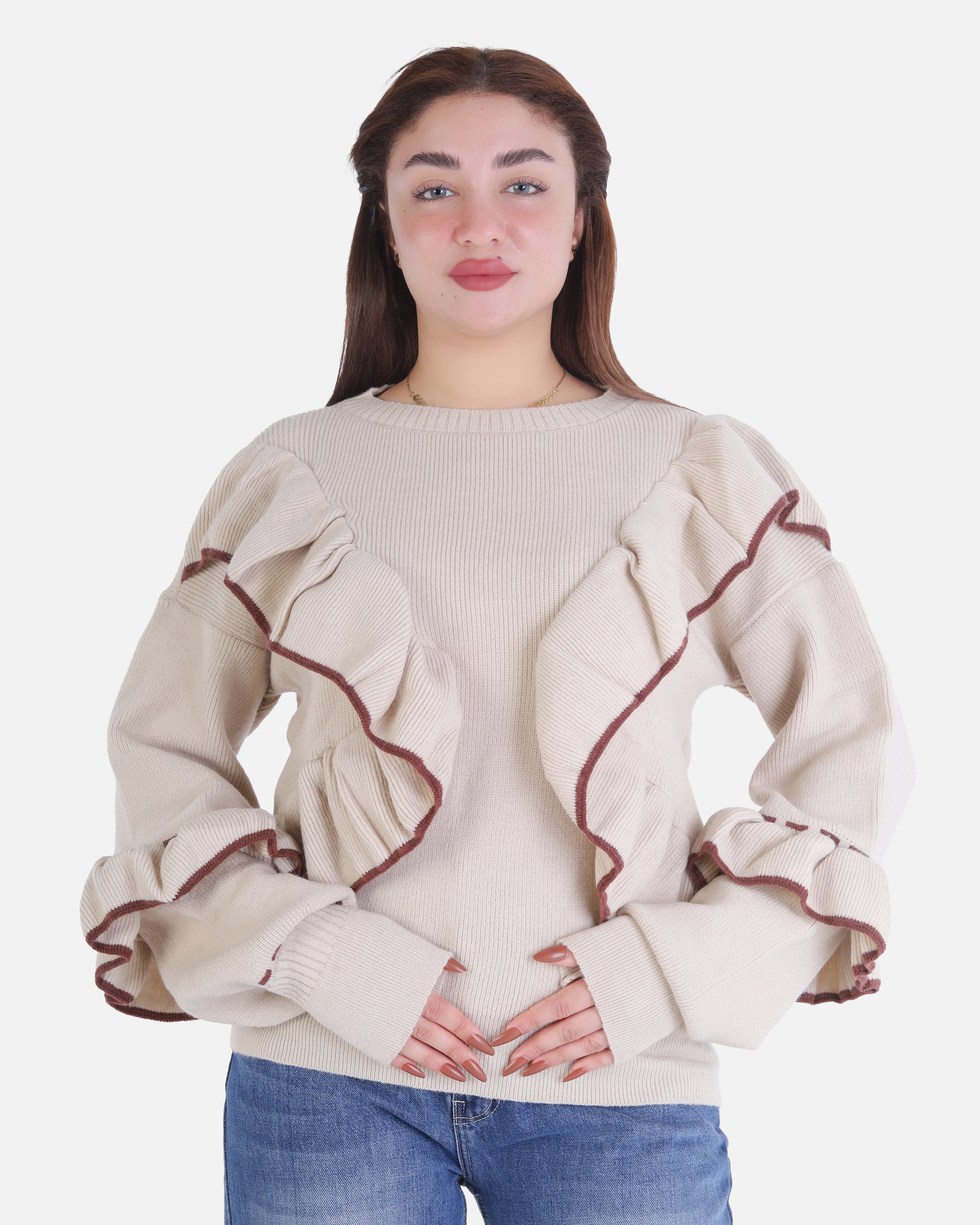 Ruffle Knit Pullover 2135/041