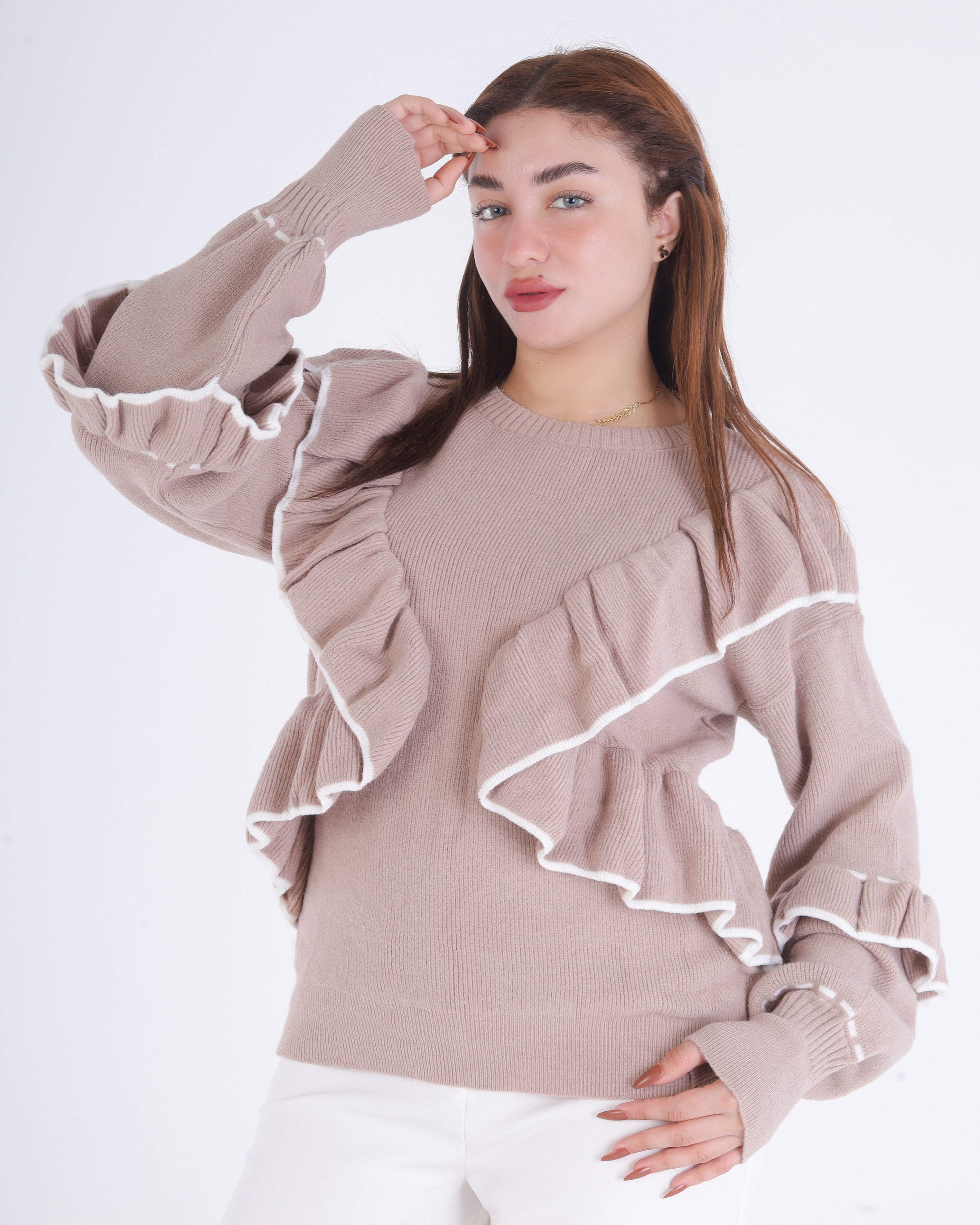 Ruffle Knit Pullover 2135/041