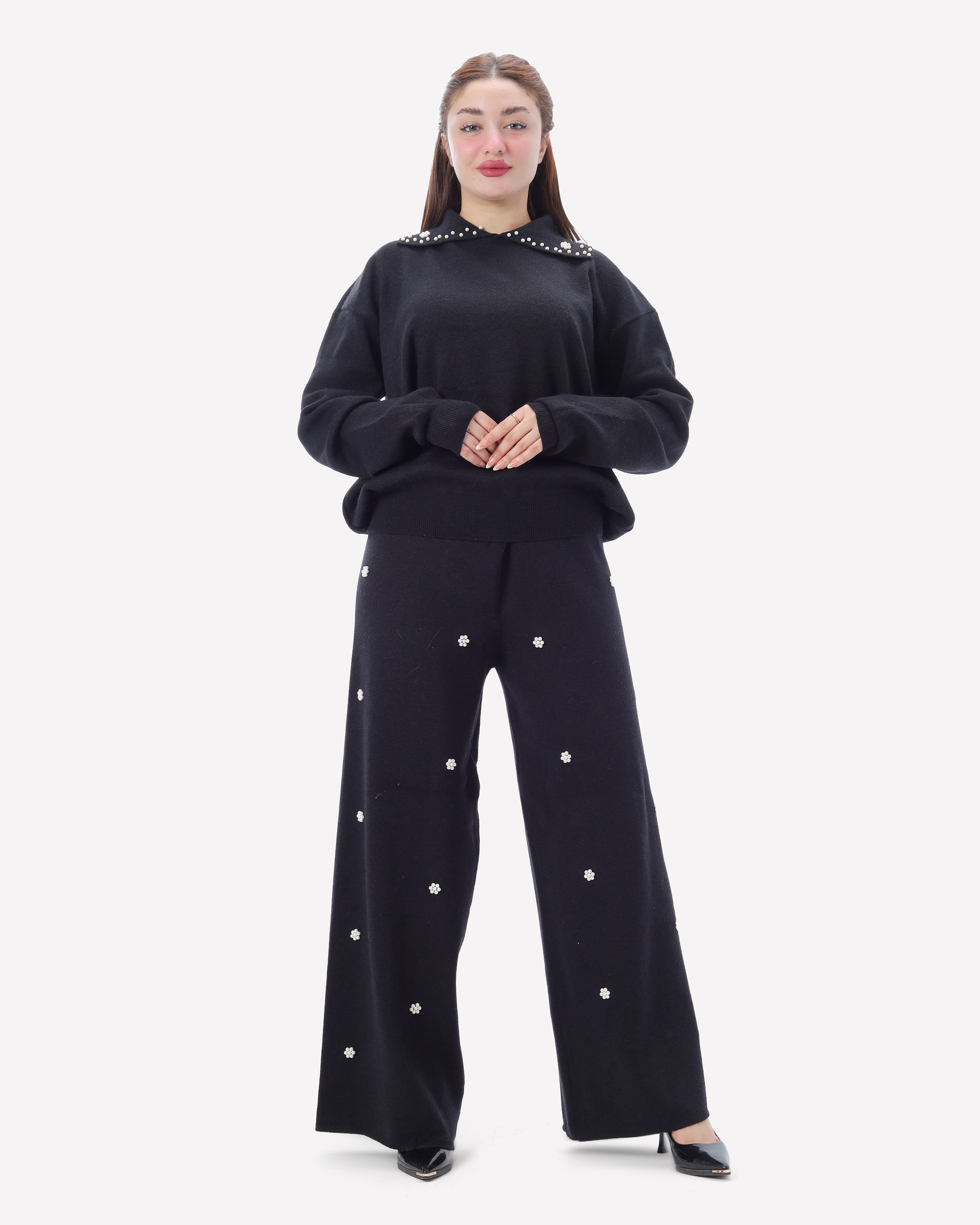 Pearl-Embellished Knit Set 2135/044