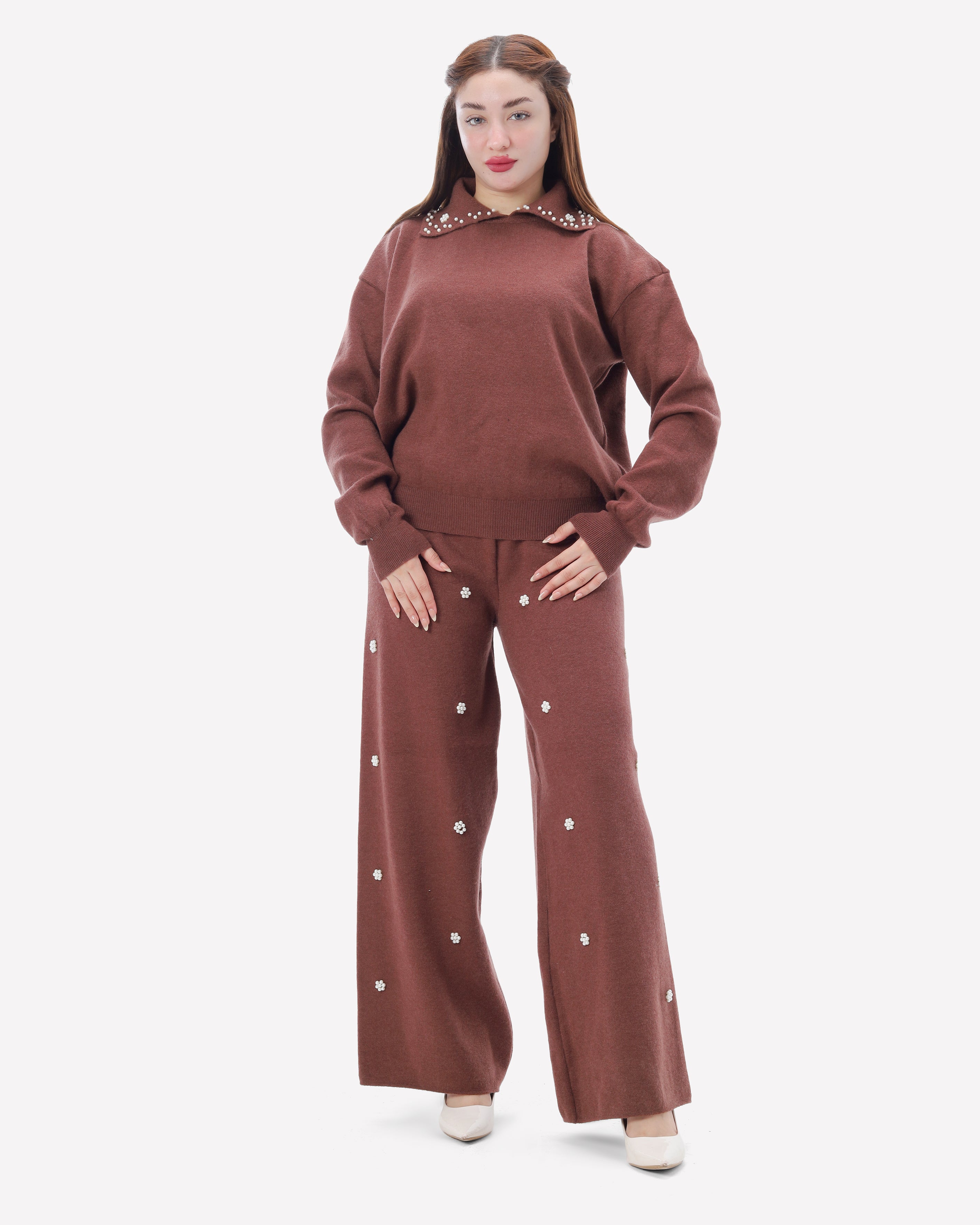 Pearl-Embellished Knit Set 2135/044