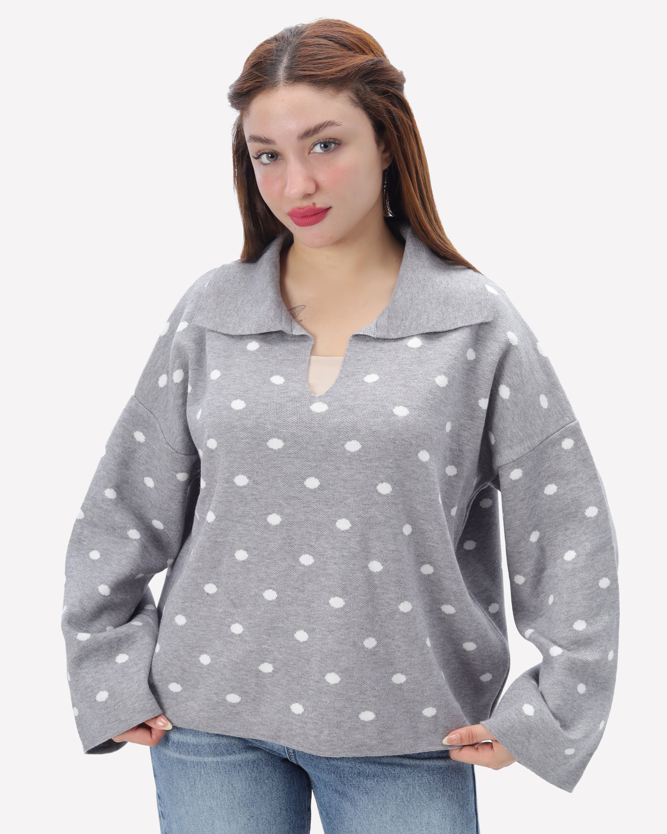 Polka Dot Knit Sweater 2135/095